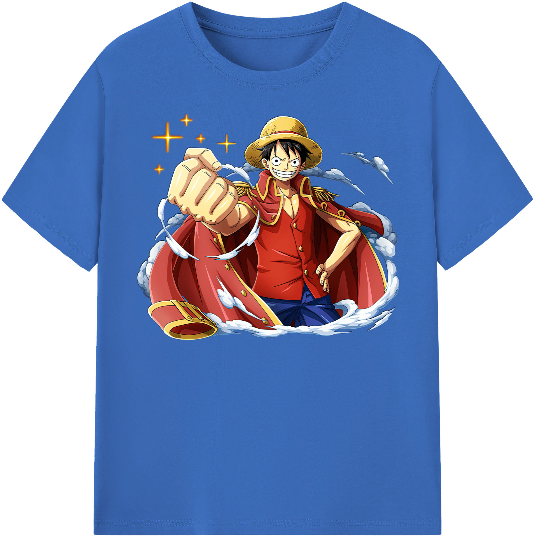 ワンピース モンキー・D・ルフィ ONE PIECE Monkey D. Luffy 綿100％半袖Tシャツ（フロントプリント）