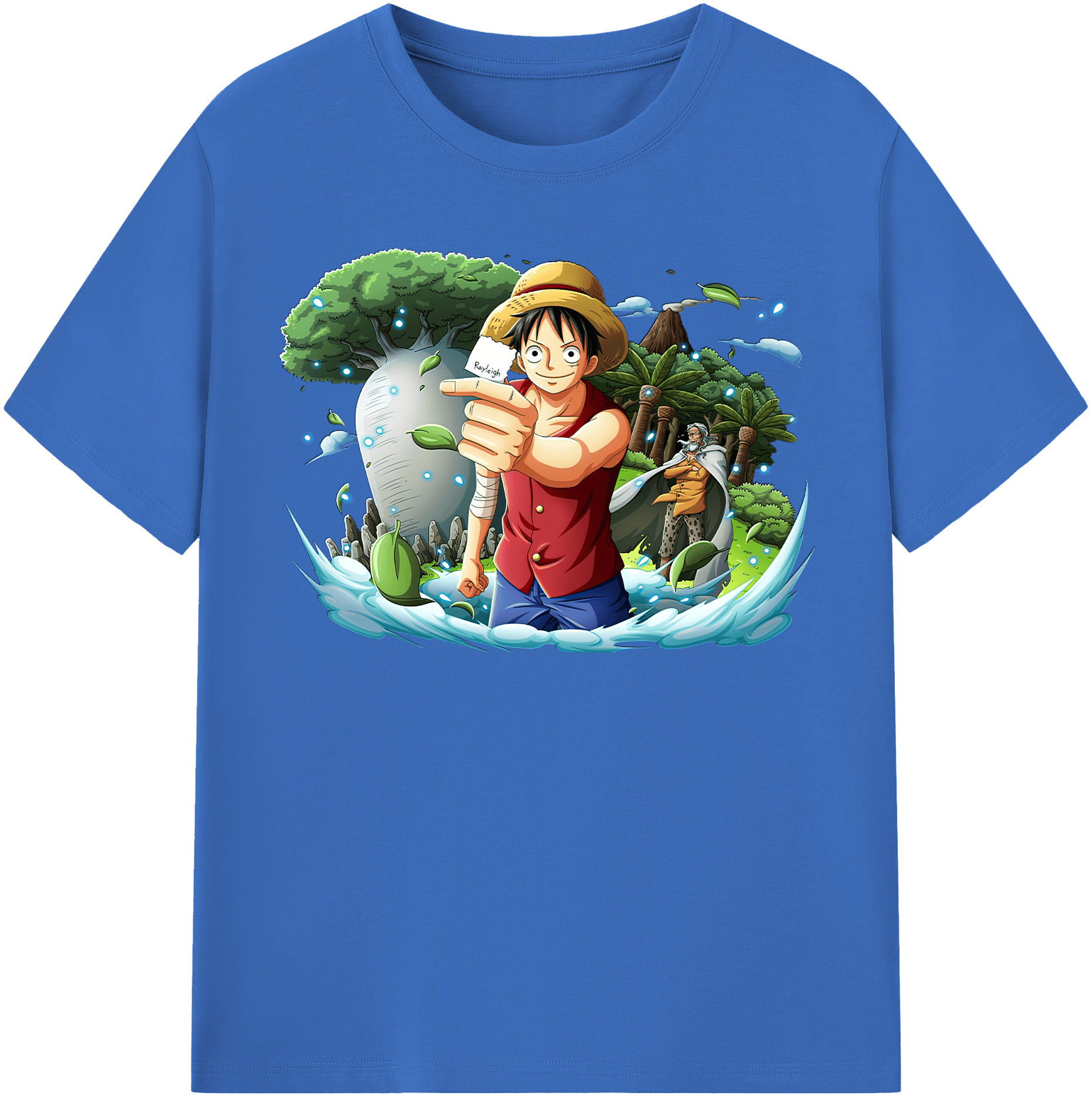 ワンピース モンキー・D・ルフィ ONE PIECE Monkey D. Luffy 綿100％半袖Tシャツ（フロントプリント）
