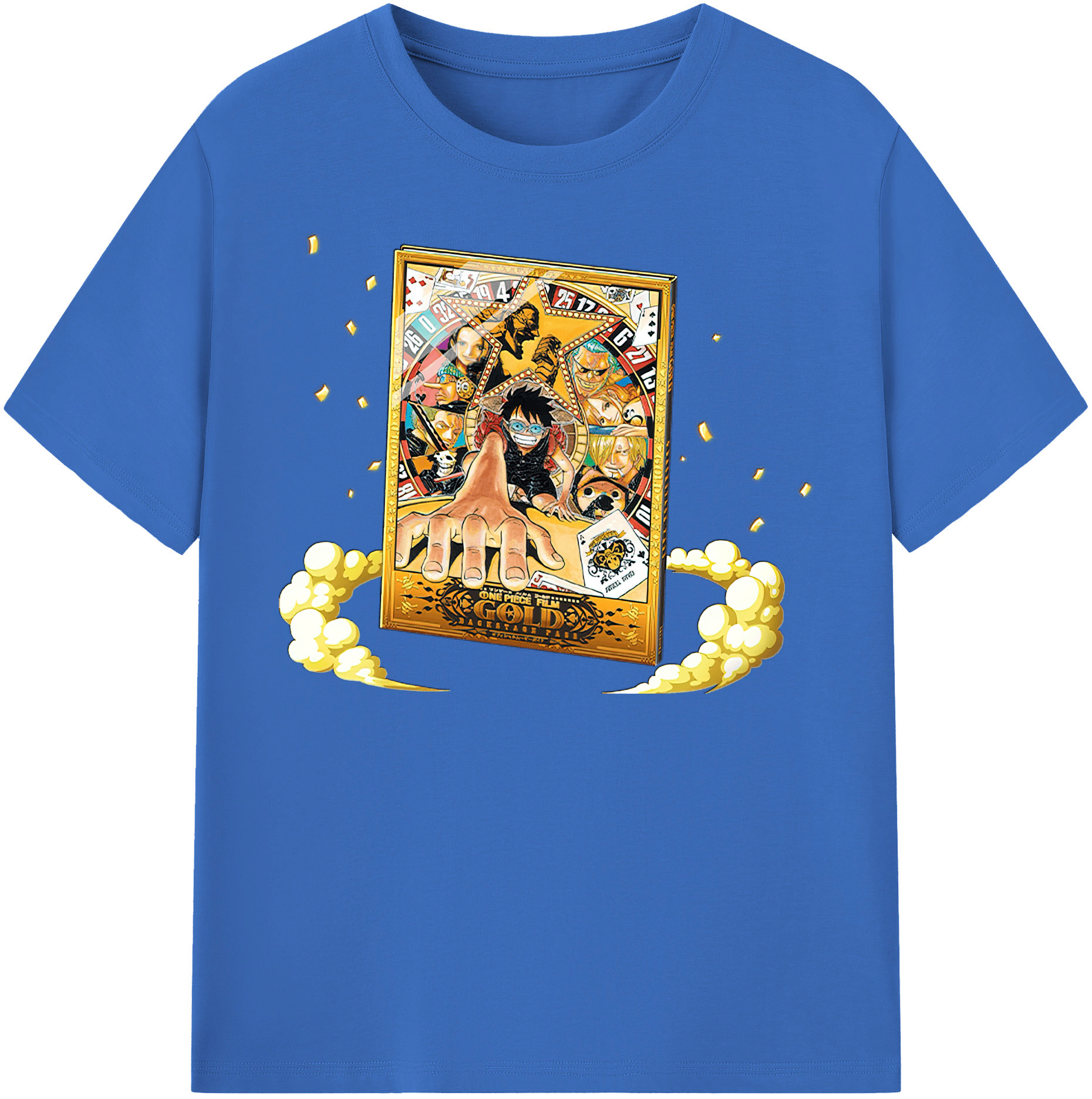 ワンピース モンキー・D・ルフィ ONE PIECE Monkey D. Luffy 綿100％半袖Tシャツ（フロントプリント）