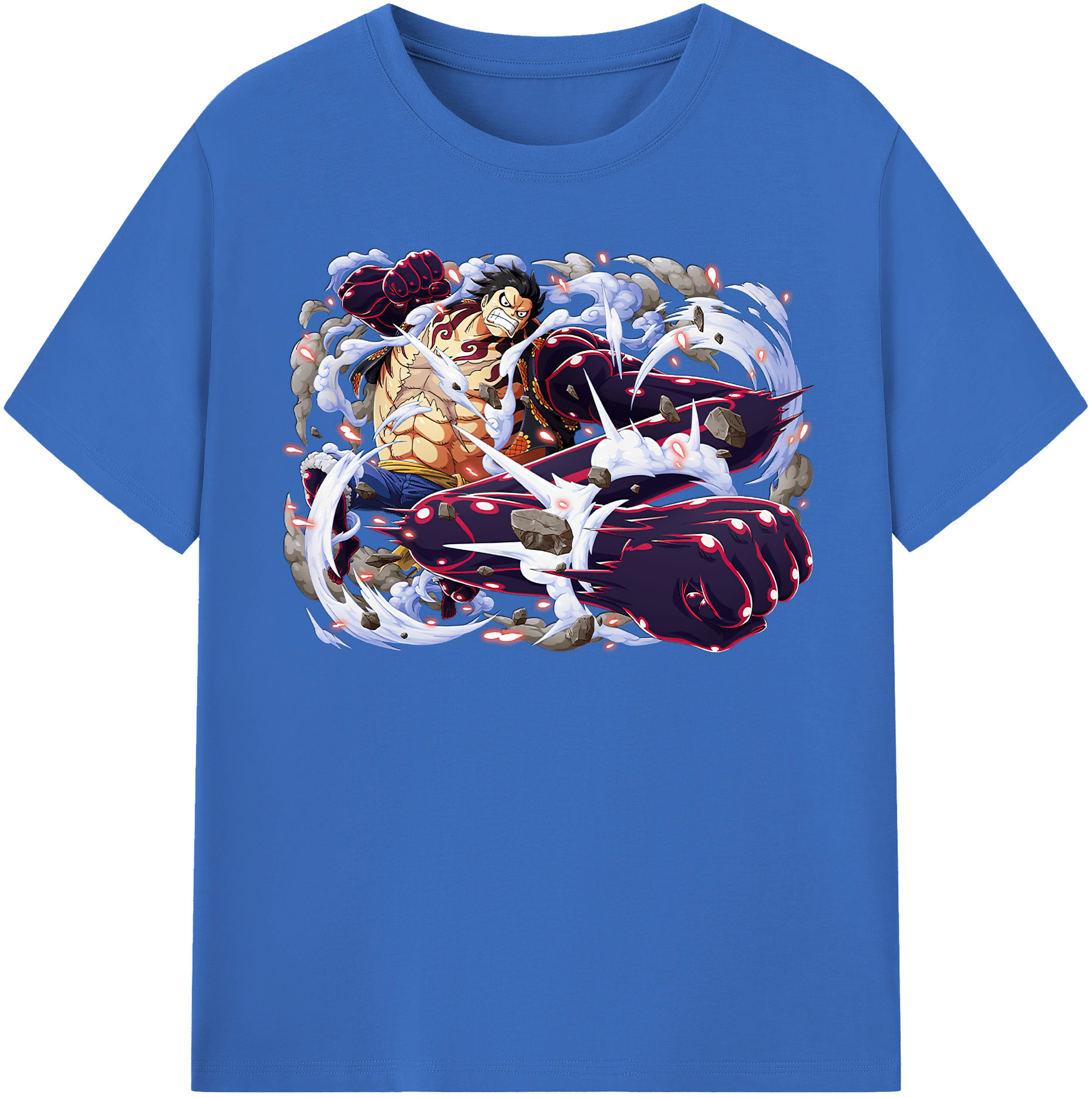 ワンピース モンキー・D・ルフィ ONE PIECE Monkey D. Luffy 綿100％半袖Tシャツ（フロントプリント）