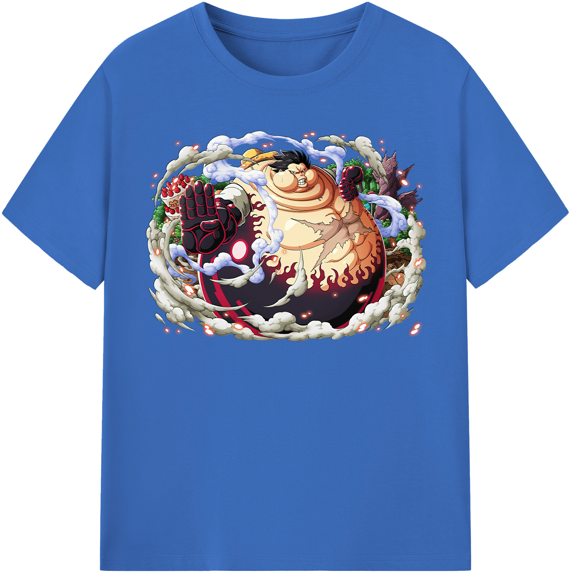 ワンピース モンキー・D・ルフィ ONE PIECE Monkey D. Luffy 綿100％半袖Tシャツ（フロントプリント）