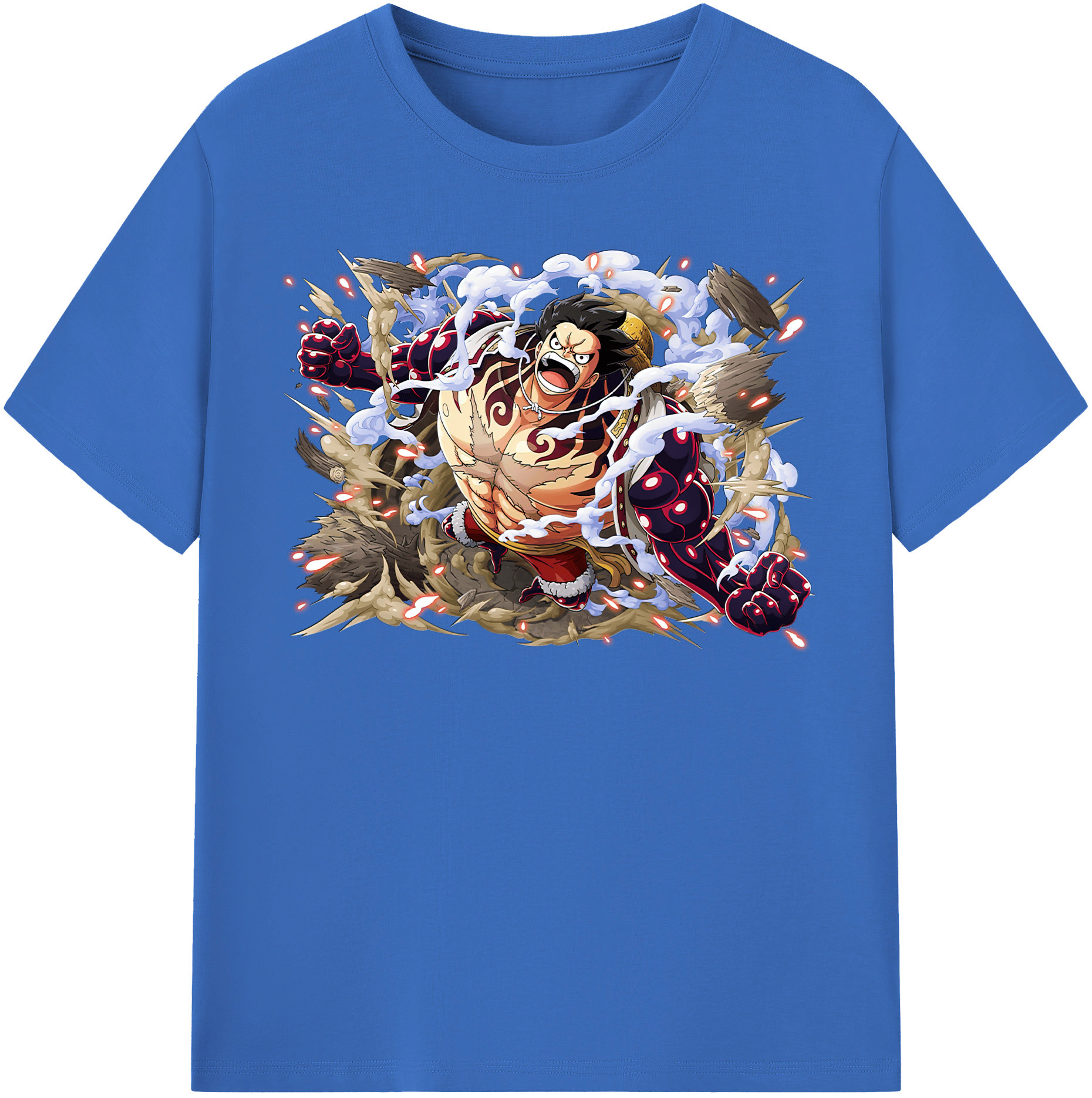 ワンピース モンキー・D・ルフィ ONE PIECE Monkey D. Luffy 綿100％半袖Tシャツ（フロントプリント）
