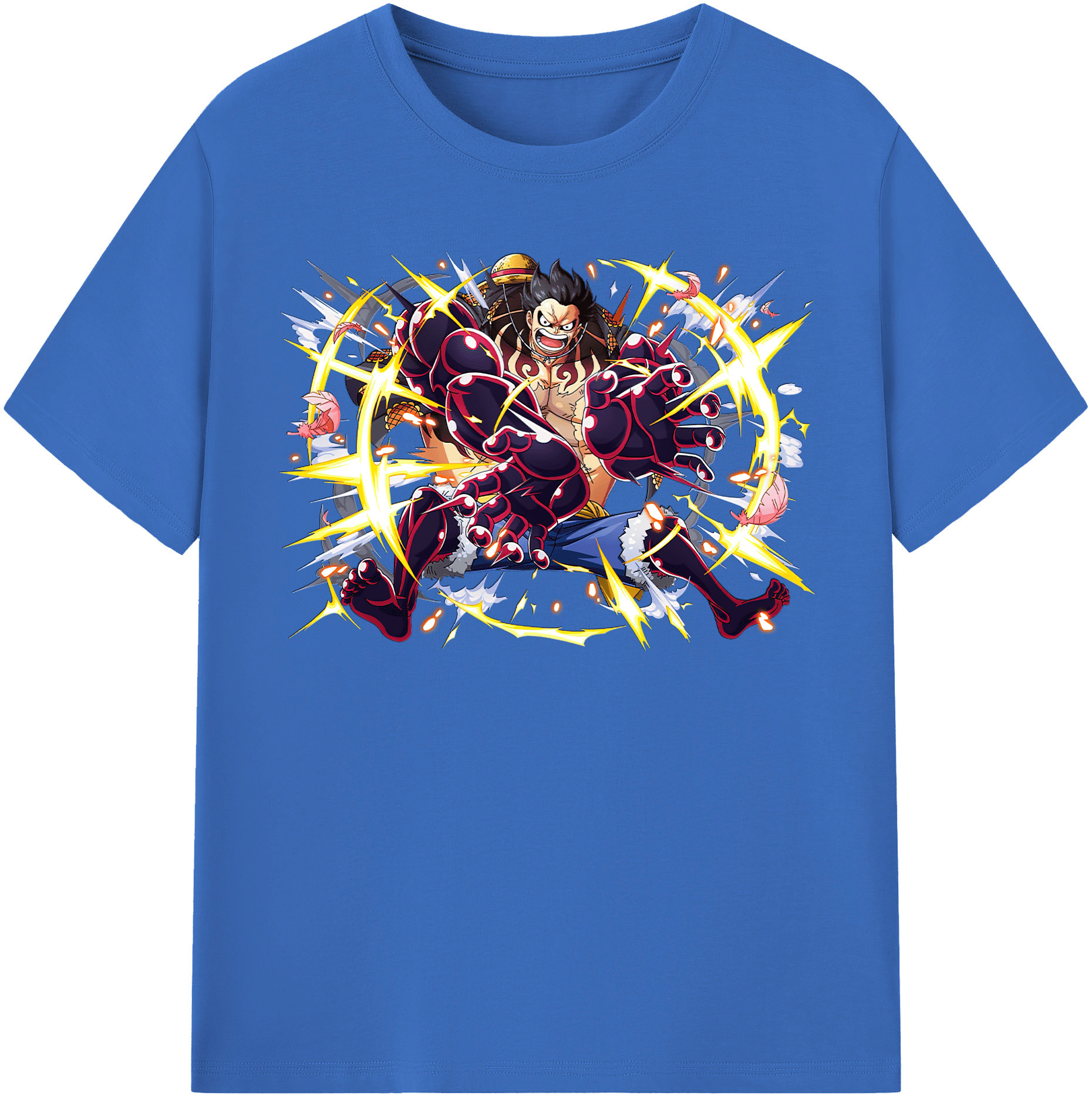 ワンピース モンキー・D・ルフィ ONE PIECE Monkey D. Luffy 綿100％半袖Tシャツ（フロントプリント）
