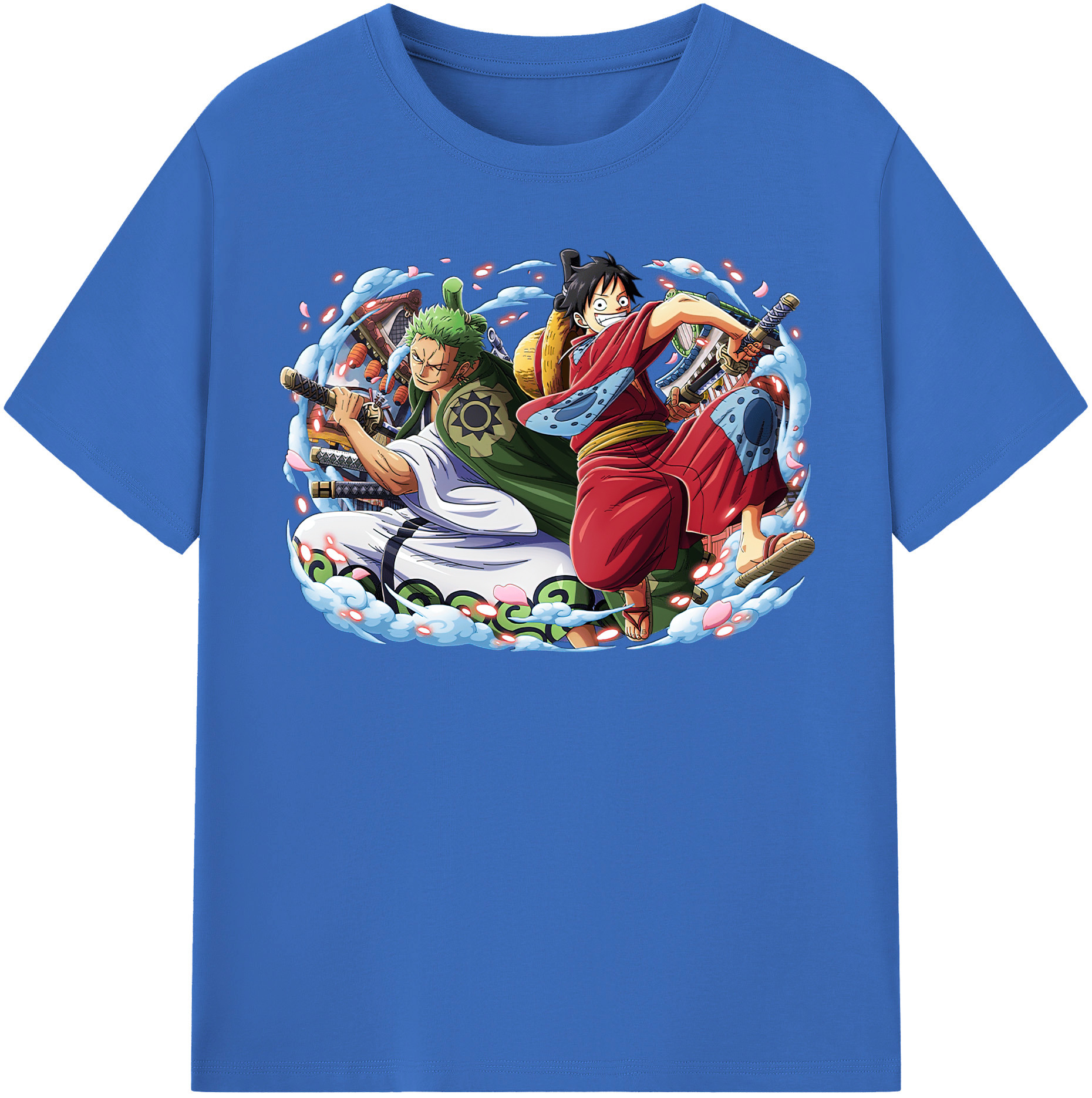 ワンピース モンキー・D・ルフィ ONE PIECE Monkey D. Luffy 綿100％半袖Tシャツ（フロントプリント）