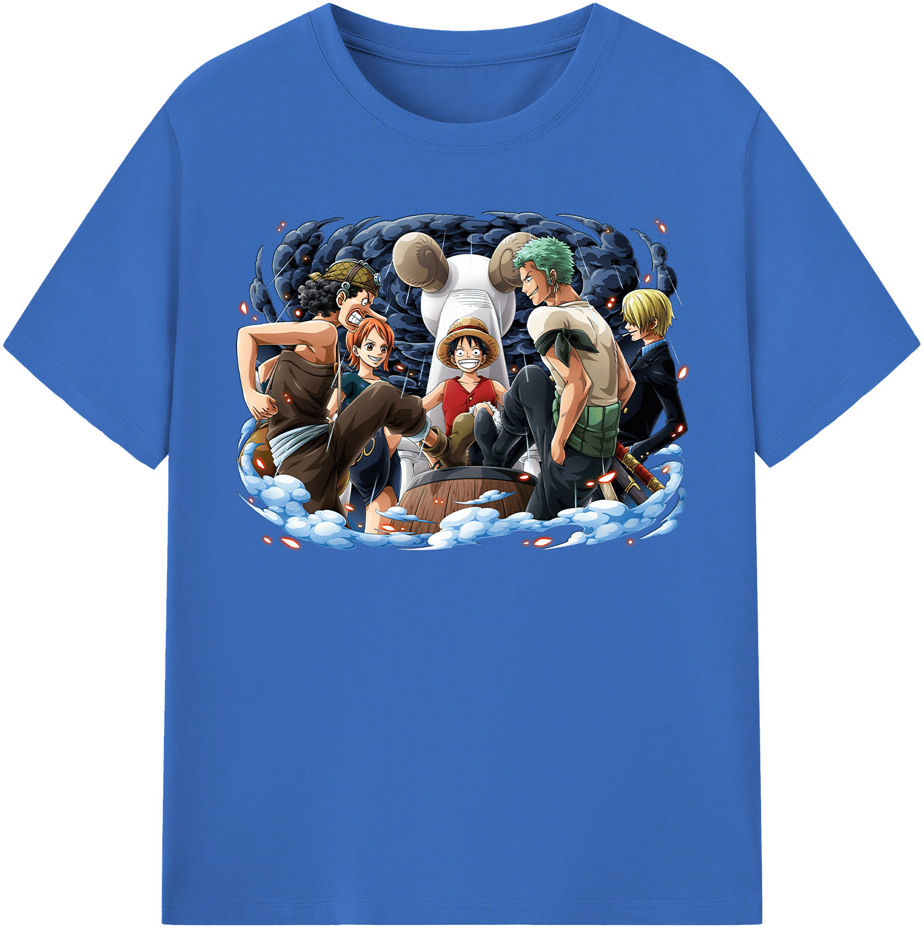 ワンピース モンキー・D・ルフィ ONE PIECE Monkey D. Luffy 綿100％半袖Tシャツ（フロントプリント）
