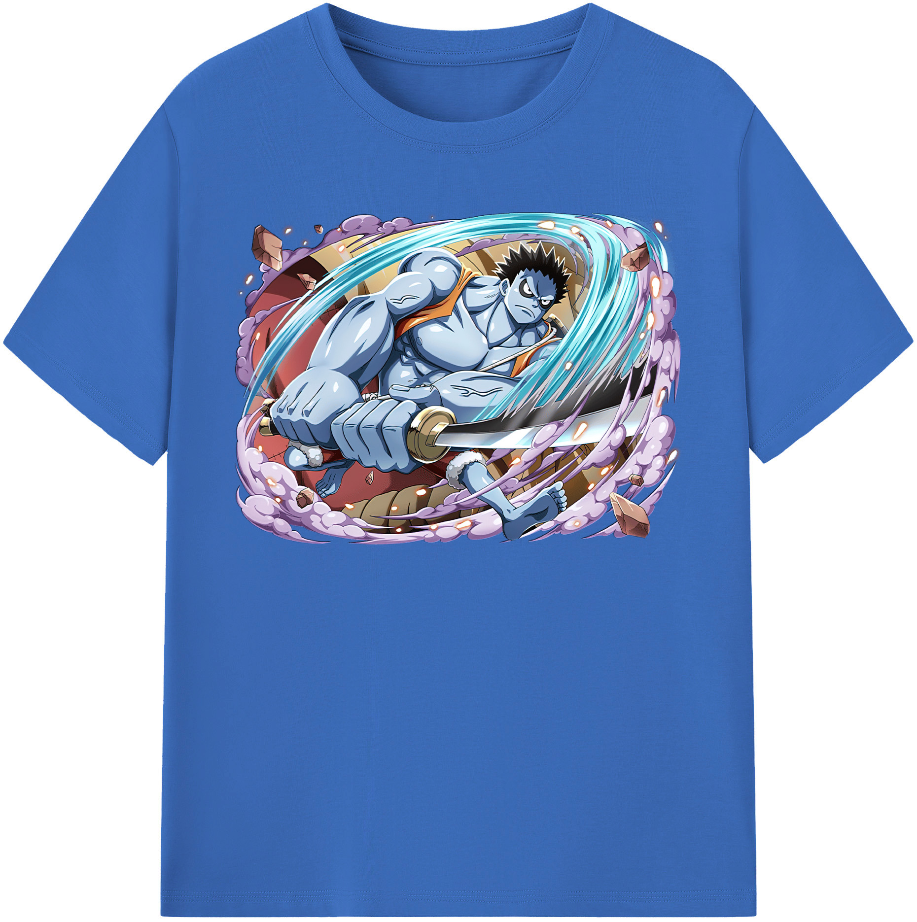 ワンピース モンキー・D・ルフィ ONE PIECE Monkey D. Luffy 綿100％半袖Tシャツ（フロントプリント）