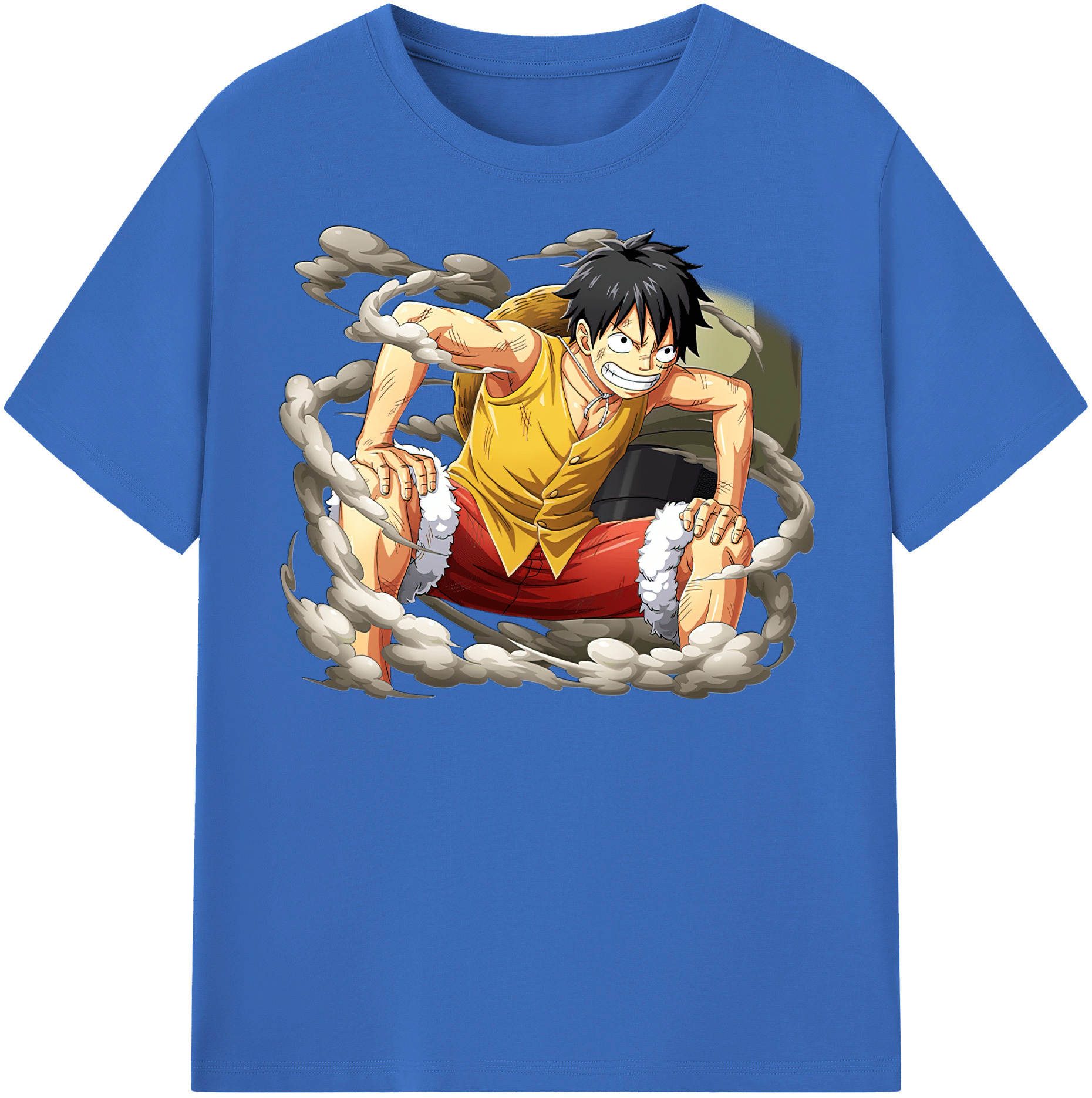 ワンピース モンキー・D・ルフィ ONE PIECE Monkey D. Luffy 綿100％半袖Tシャツ（フロントプリント）