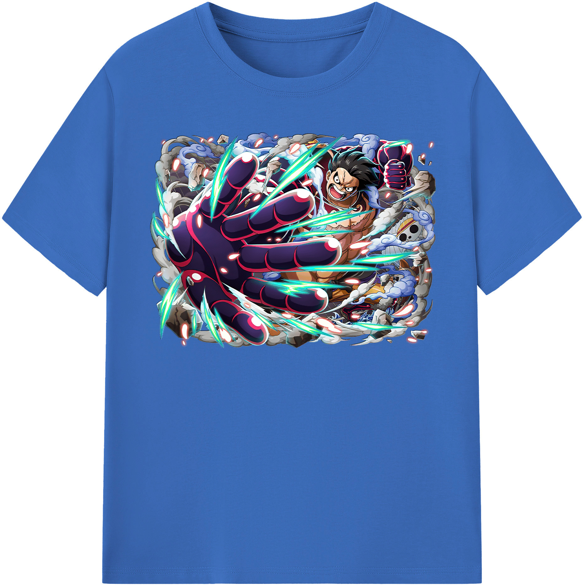 ワンピース モンキー・D・ルフィ ONE PIECE Monkey D. Luffy 綿100％半袖Tシャツ（フロントプリント）