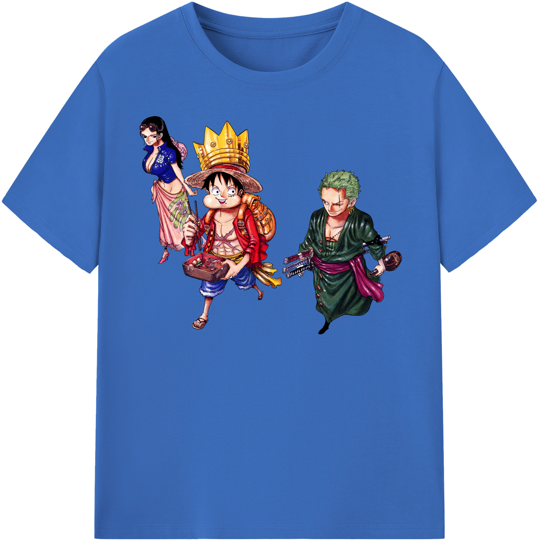 ワンピース モンキー・D・ルフィ ONE PIECE Monkey D. Luffy 綿100％半袖Tシャツ（フロントプリント）