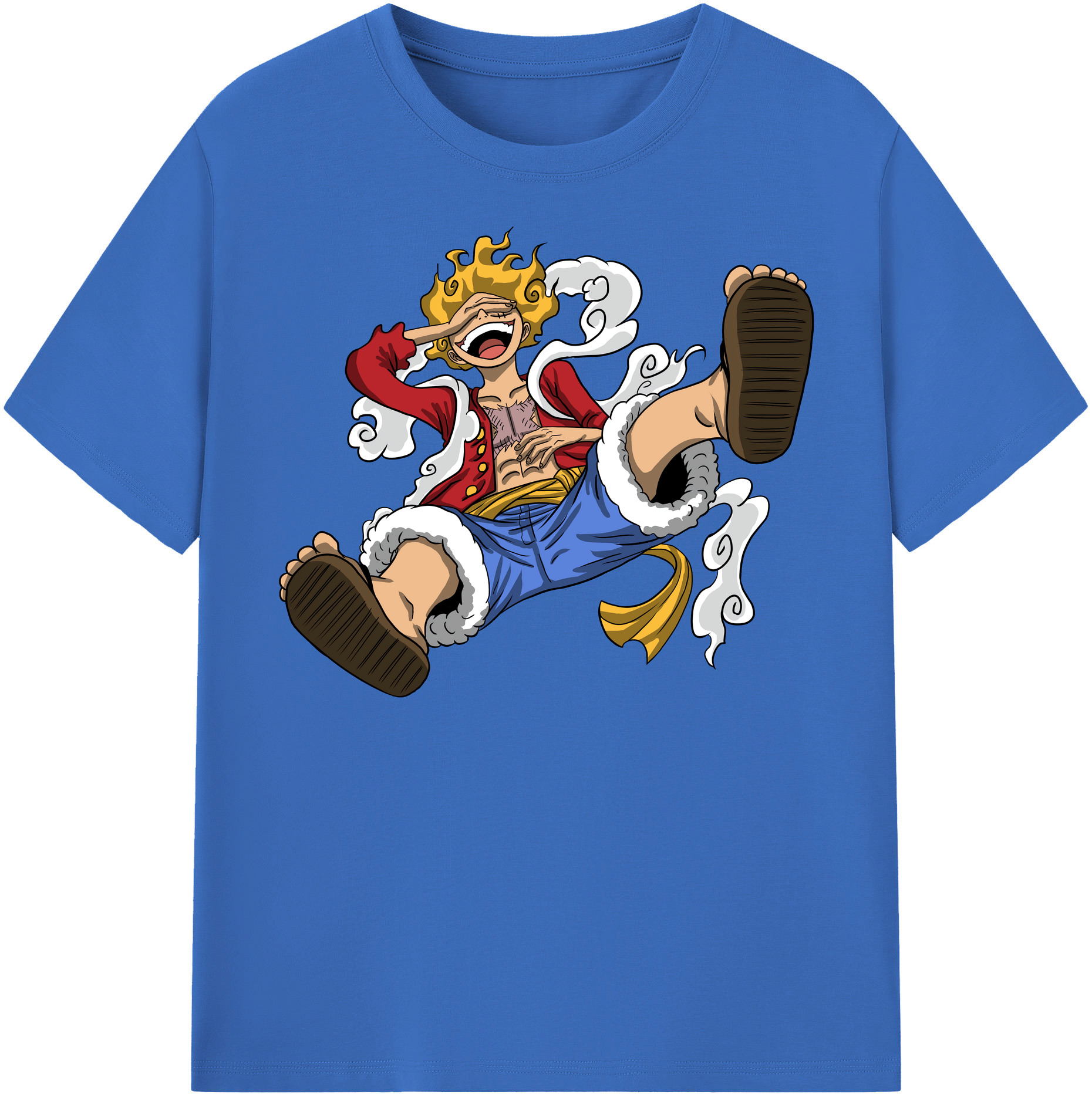 ワンピース モンキー・D・ルフィ ONE PIECE Monkey D. Luffy 綿100％半袖Tシャツ（フロントプリント）