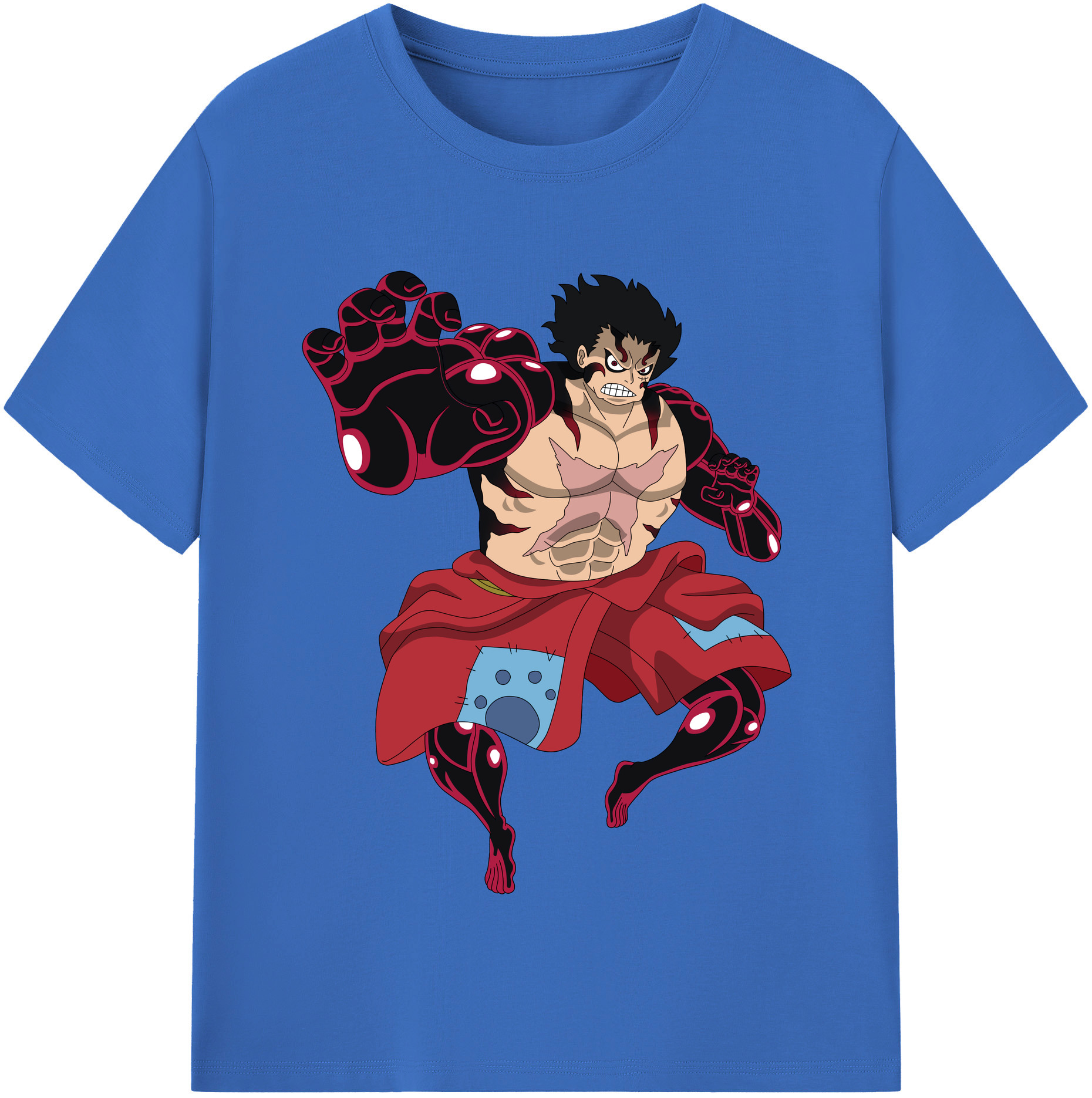 ワンピース モンキー・D・ルフィ ONE PIECE Monkey D. Luffy 綿100％半袖Tシャツ（フロントプリント）