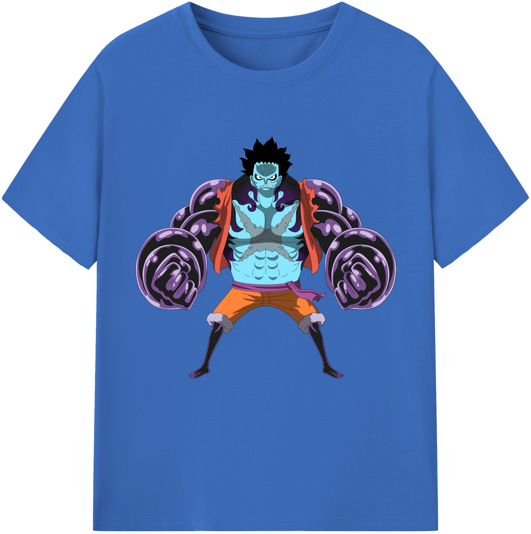 ワンピース モンキー・D・ルフィ ONE PIECE Monkey D. Luffy 綿100％半袖Tシャツ（フロントプリント）
