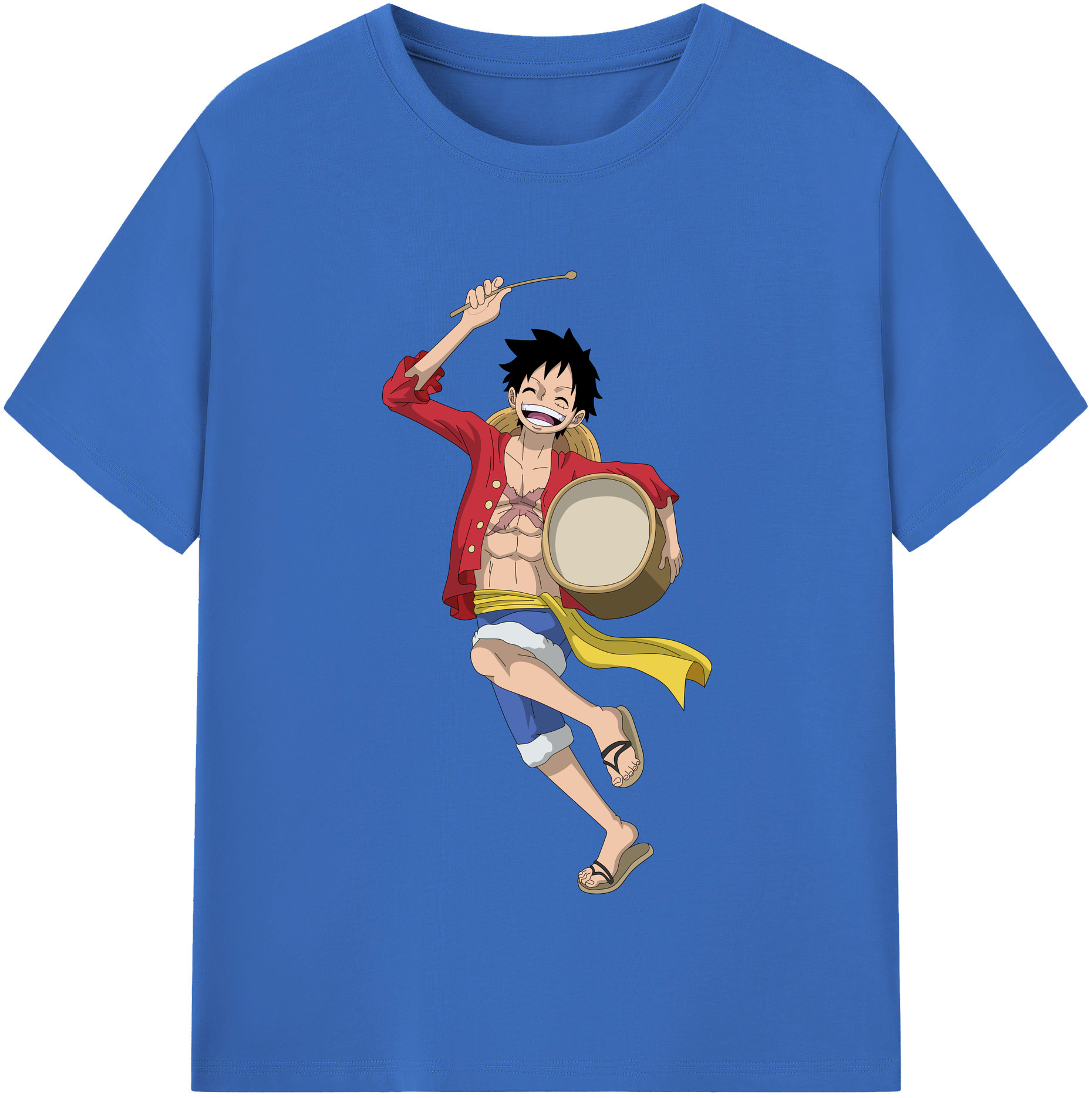 ワンピース モンキー・D・ルフィ ONE PIECE Monkey D. Luffy 綿100％半袖Tシャツ（フロントプリント）