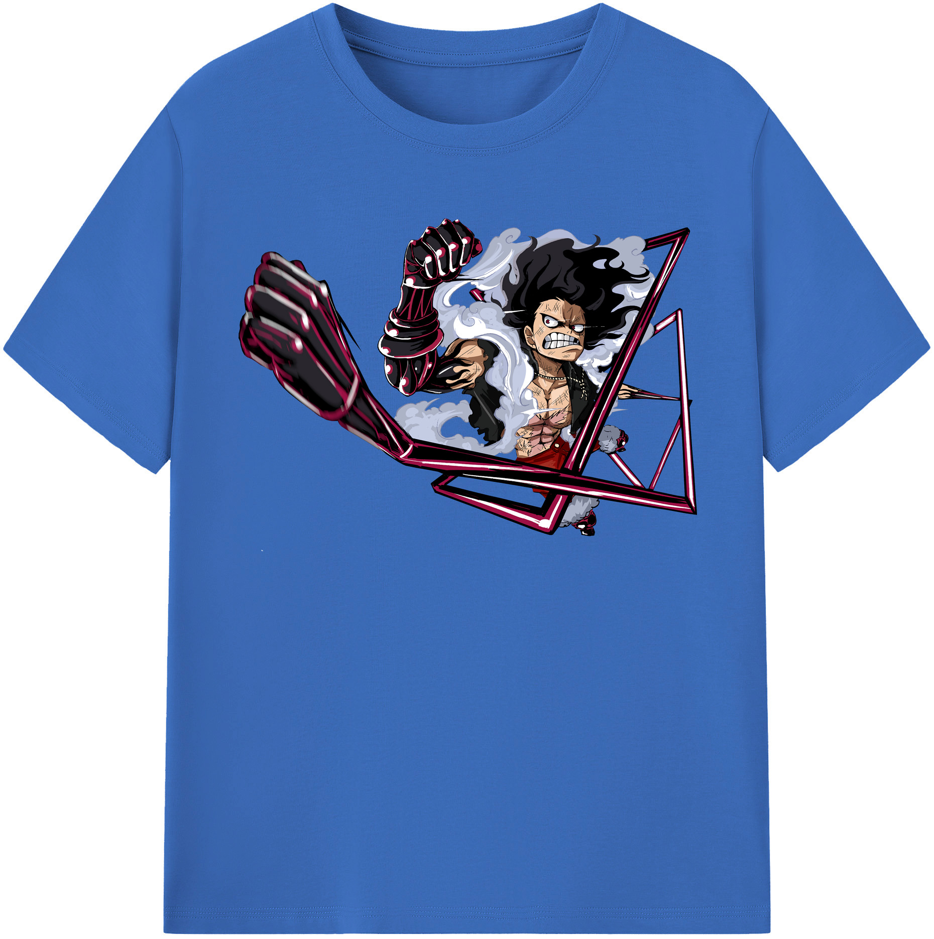 ワンピース モンキー・D・ルフィ ONE PIECE Monkey D. Luffy 綿100％半袖Tシャツ（フロントプリント）
