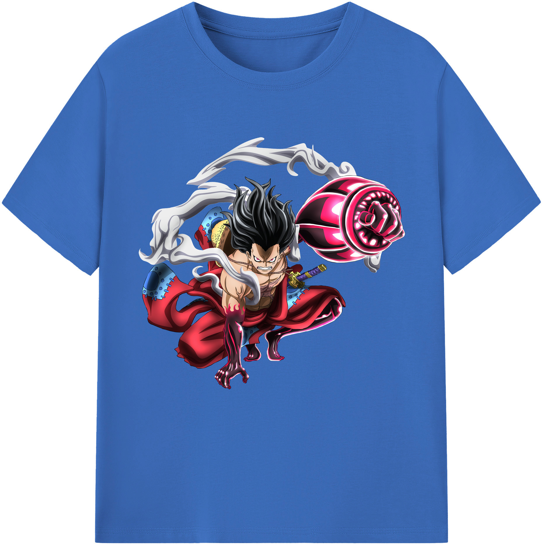 ワンピース モンキー・D・ルフィ ONE PIECE Monkey D. Luffy 綿100％半袖Tシャツ（フロントプリント）