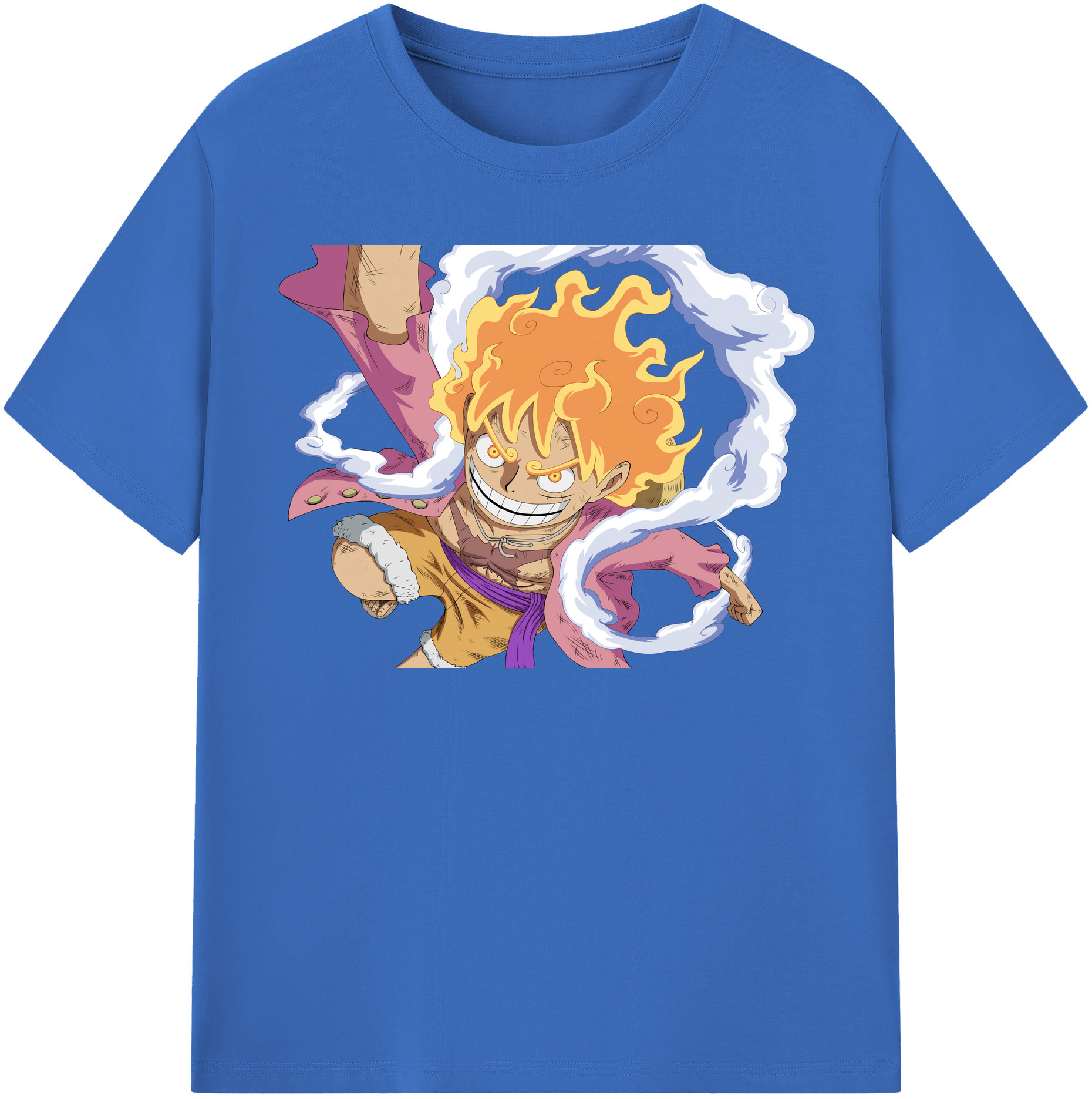 ワンピース モンキー・D・ルフィ ONE PIECE Monkey D. Luffy 綿100％半袖Tシャツ（フロントプリント）