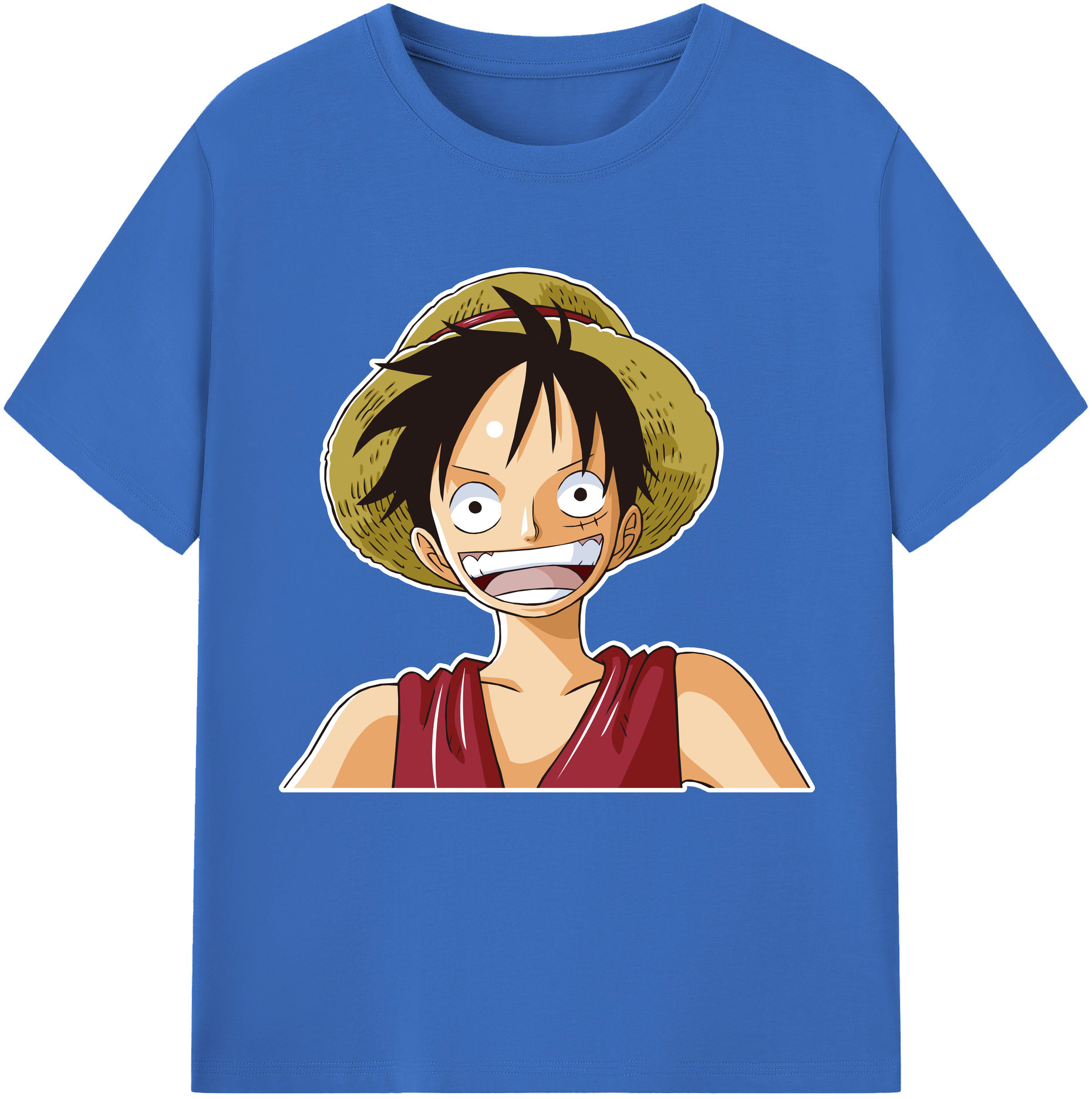 ワンピース モンキー・D・ルフィ ONE PIECE Monkey D. Luffy 綿100％半袖Tシャツ（フロントプリント）