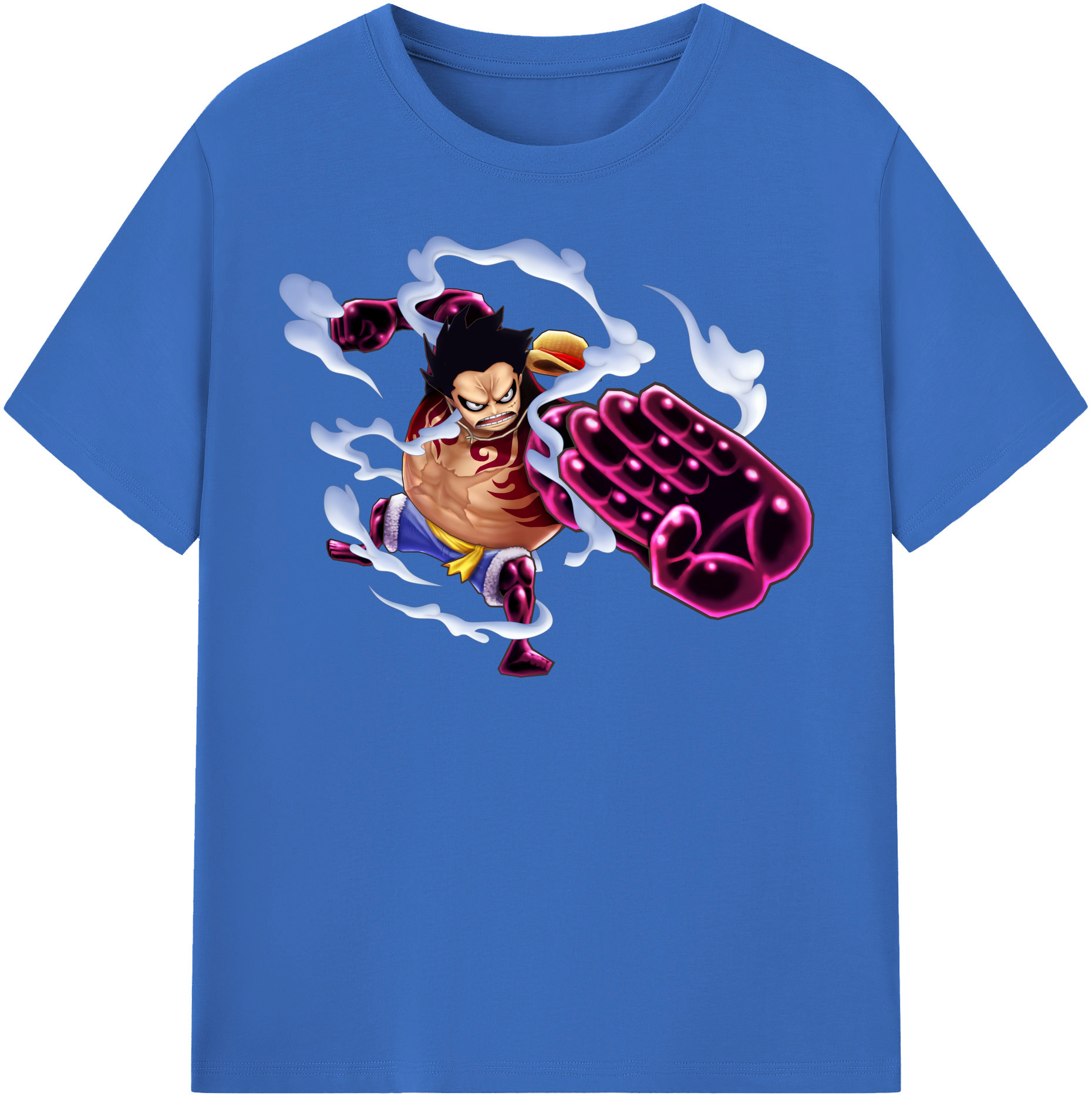 ワンピース モンキー・D・ルフィ ONE PIECE Monkey D. Luffy 綿100％半袖Tシャツ（フロントプリント）