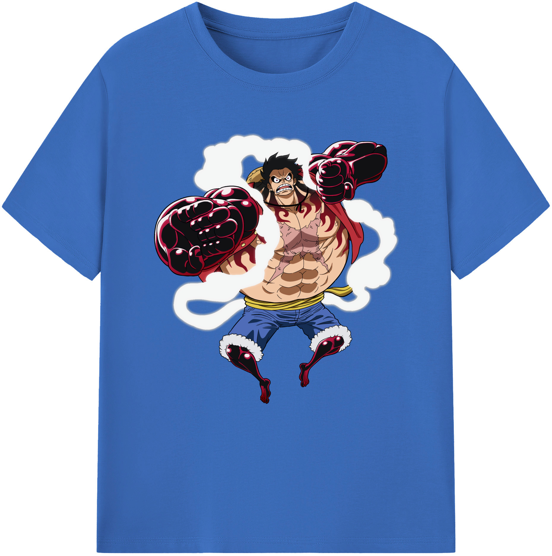 ワンピース モンキー・D・ルフィ ONE PIECE Monkey D. Luffy 綿100％半袖Tシャツ（フロントプリント）