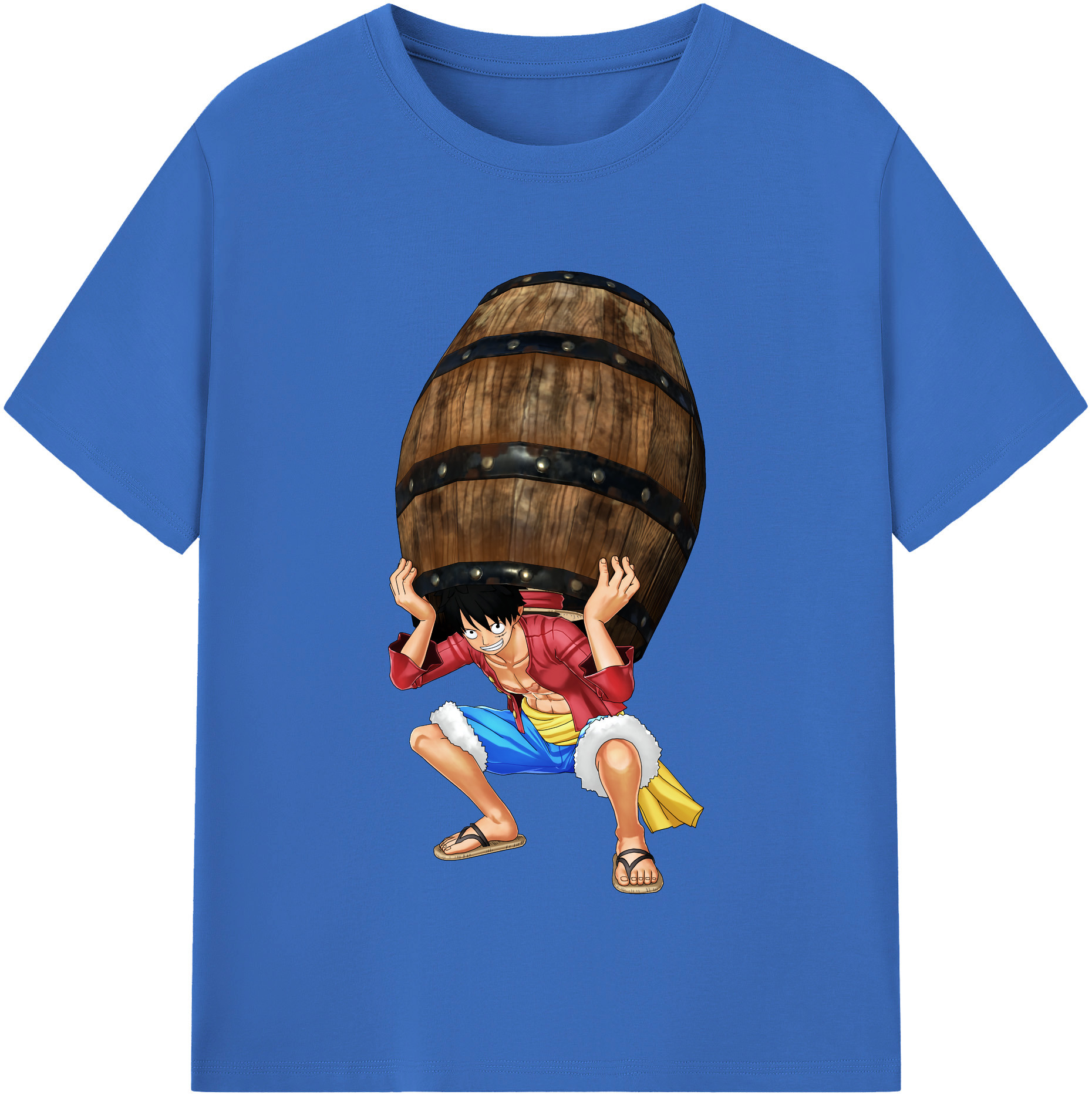 ワンピース モンキー・D・ルフィ ONE PIECE Monkey D. Luffy 綿100％半袖Tシャツ（フロントプリント）