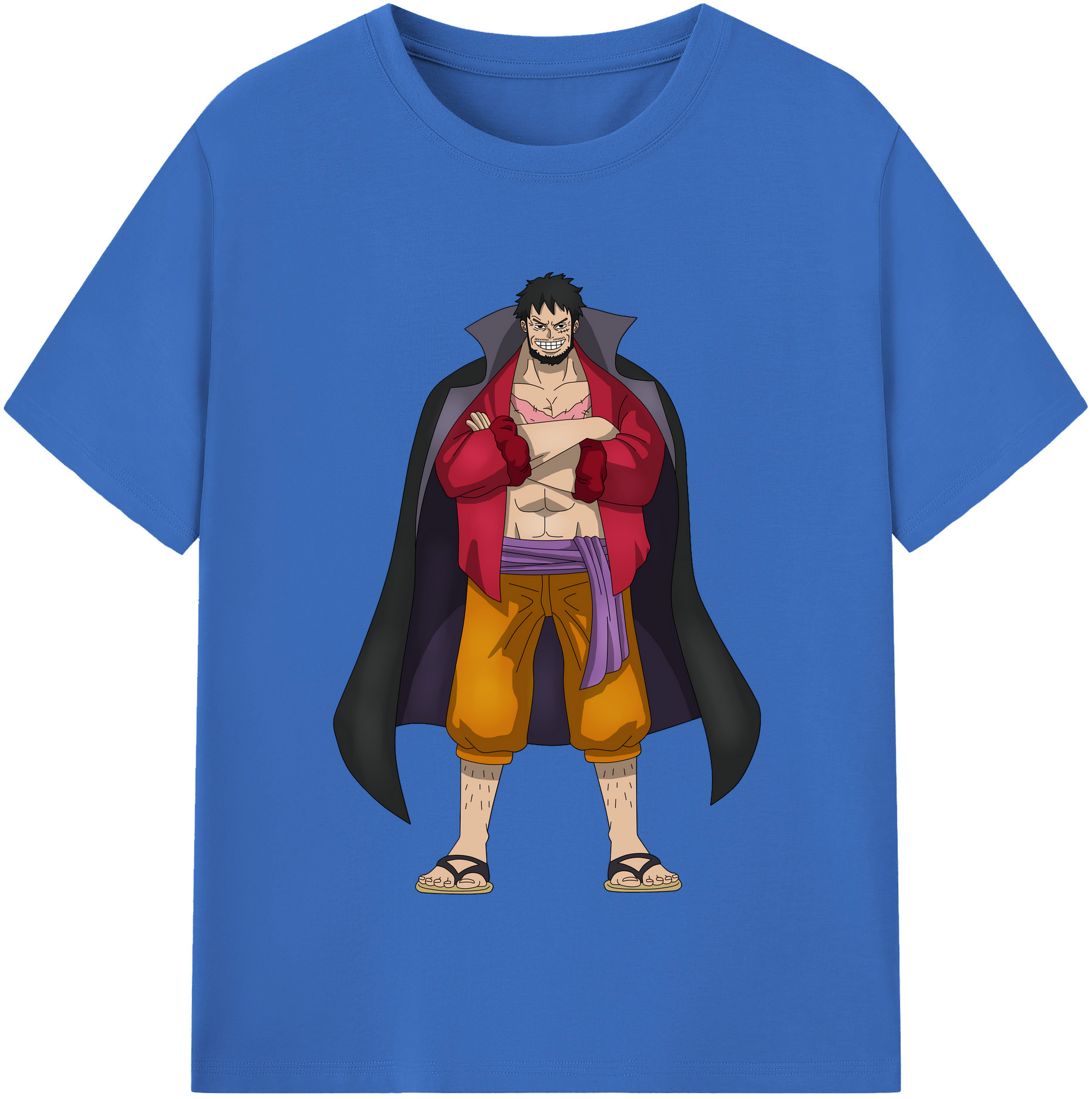 ワンピース モンキー・D・ルフィ ONE PIECE Monkey D. Luffy 綿100％半袖Tシャツ（フロントプリント）