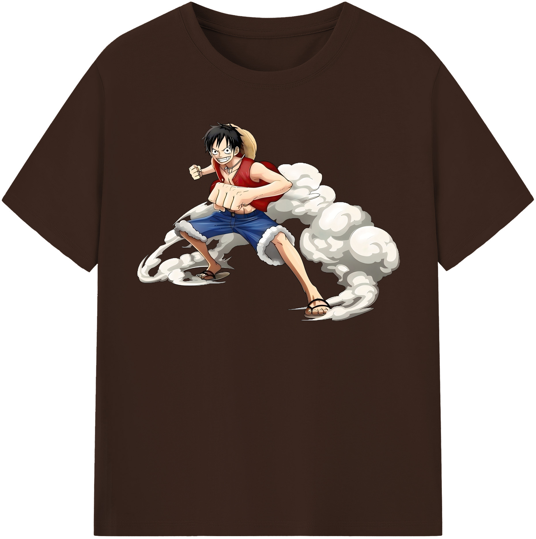 ワンピース モンキー・D・ルフィ ONE PIECE Monkey D. Luffy 綿100％半袖Tシャツ（フロントプリント）