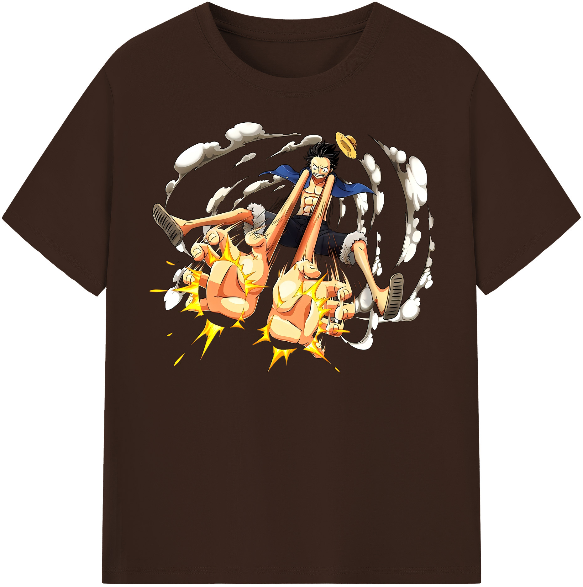 ワンピース モンキー・D・ルフィ ONE PIECE Monkey D. Luffy 綿100％半袖Tシャツ（フロントプリント）