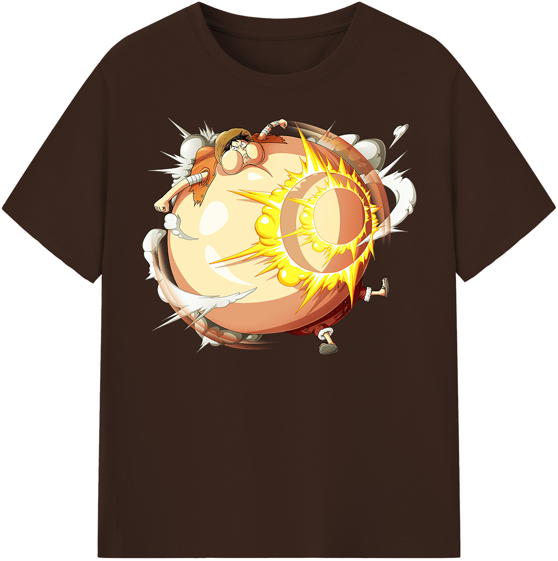 ワンピース モンキー・D・ルフィ ONE PIECE Monkey D. Luffy 綿100％半袖Tシャツ（フロントプリント）