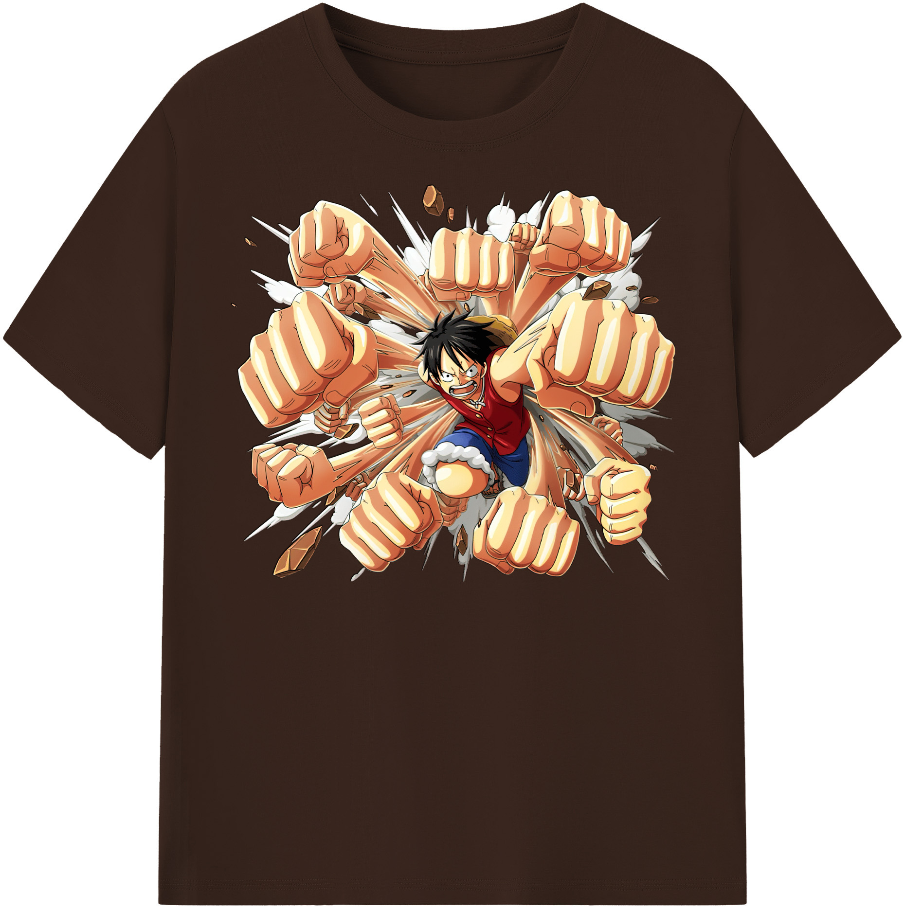 ワンピース モンキー・D・ルフィ ONE PIECE Monkey D. Luffy 綿100％半袖Tシャツ（フロントプリント）