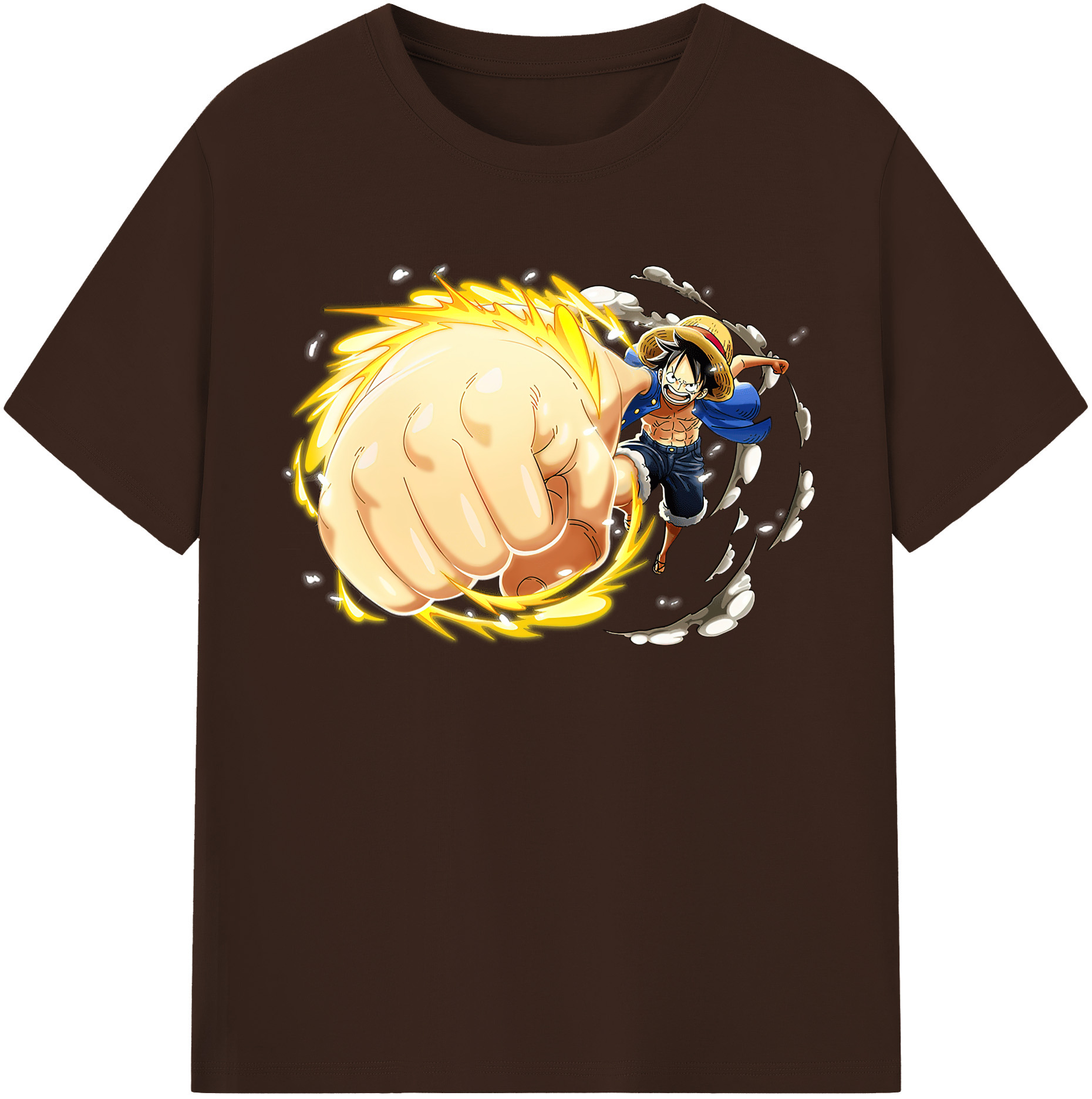 ワンピース モンキー・D・ルフィ ONE PIECE Monkey D. Luffy 綿100％半袖Tシャツ（フロントプリント）
