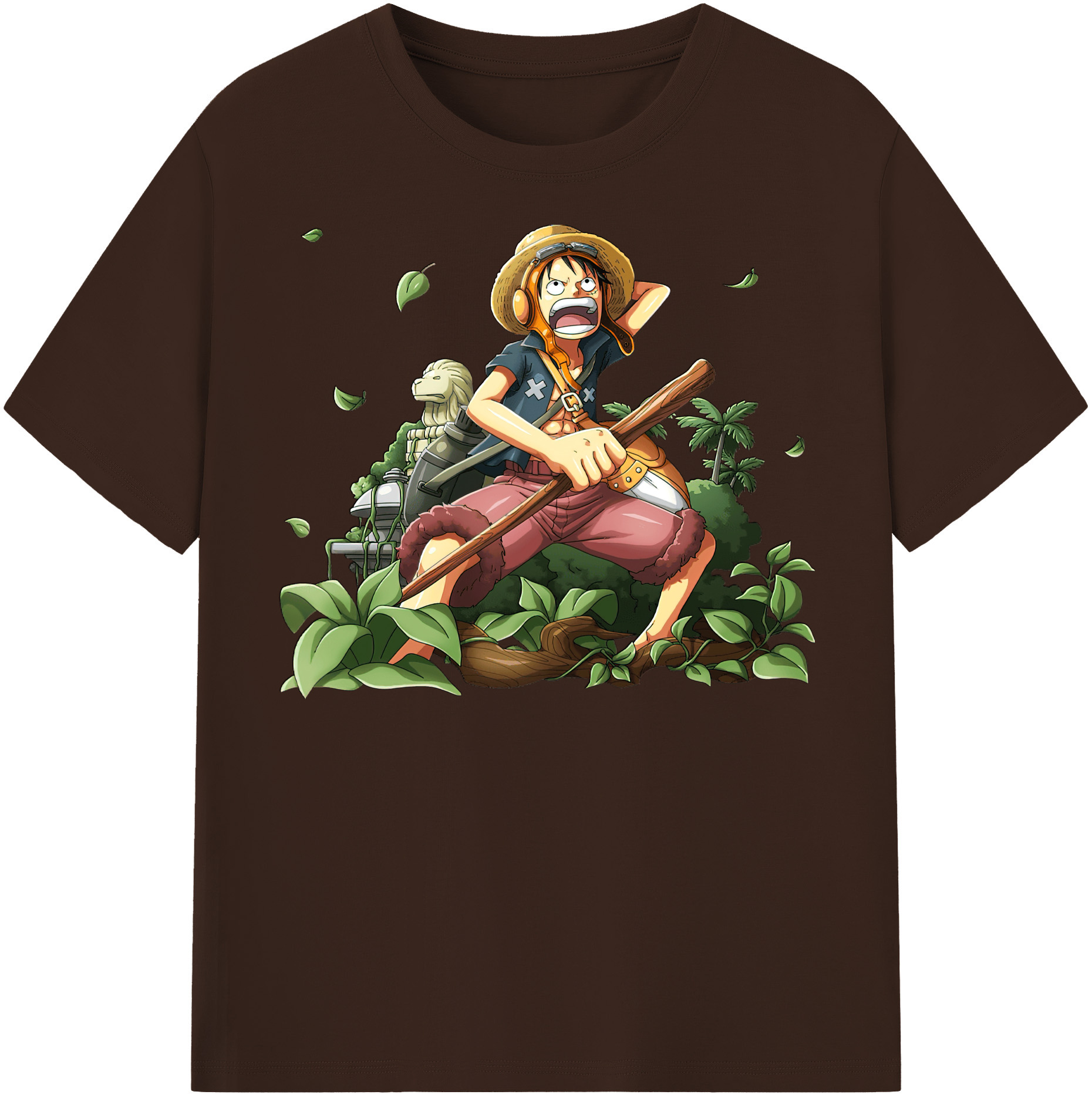 ワンピース モンキー・D・ルフィ ONE PIECE Monkey D. Luffy 綿100％半袖Tシャツ（フロントプリント）