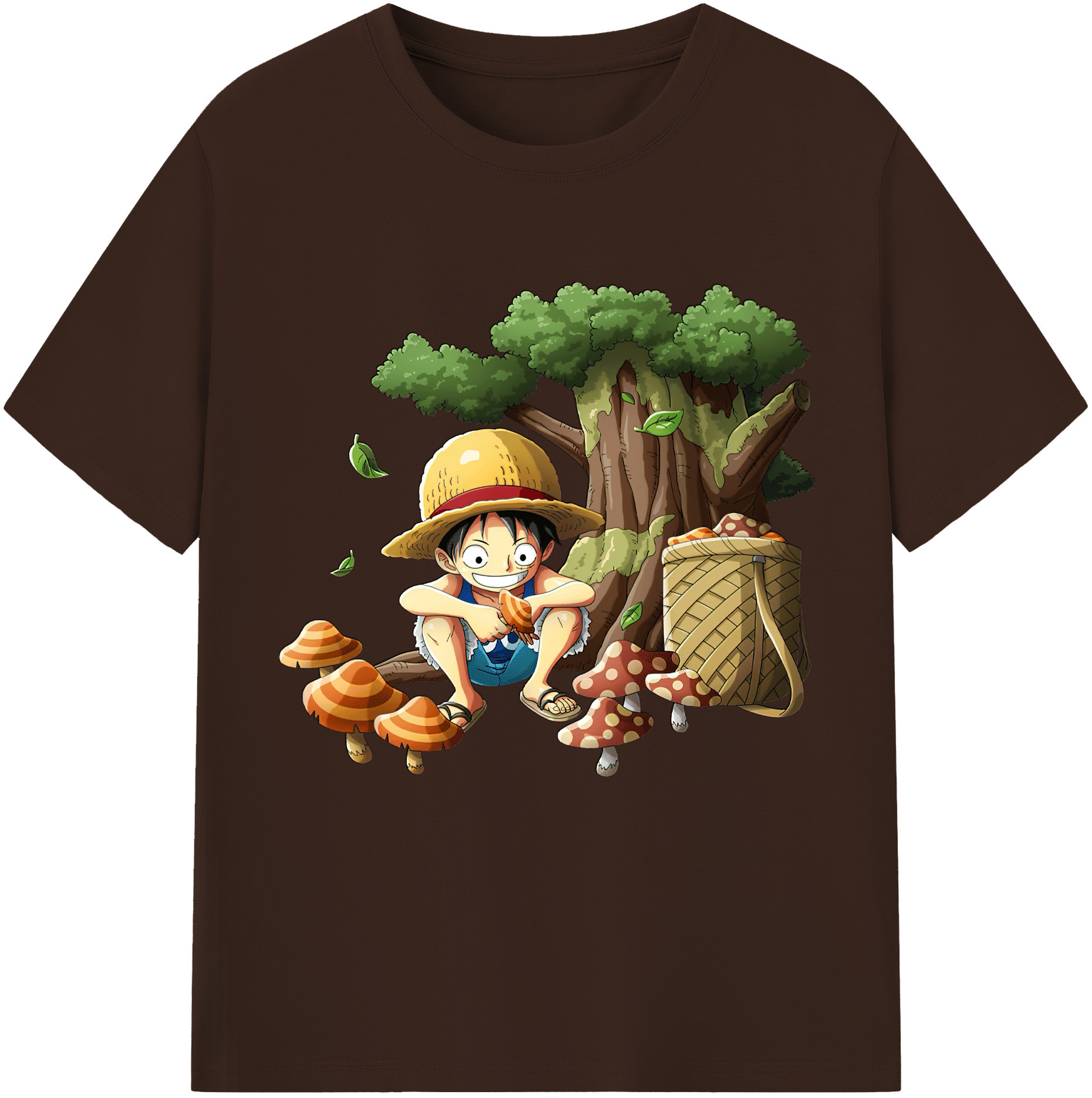 ワンピース モンキー・D・ルフィ ONE PIECE Monkey D. Luffy 綿100％半袖Tシャツ（フロントプリント）
