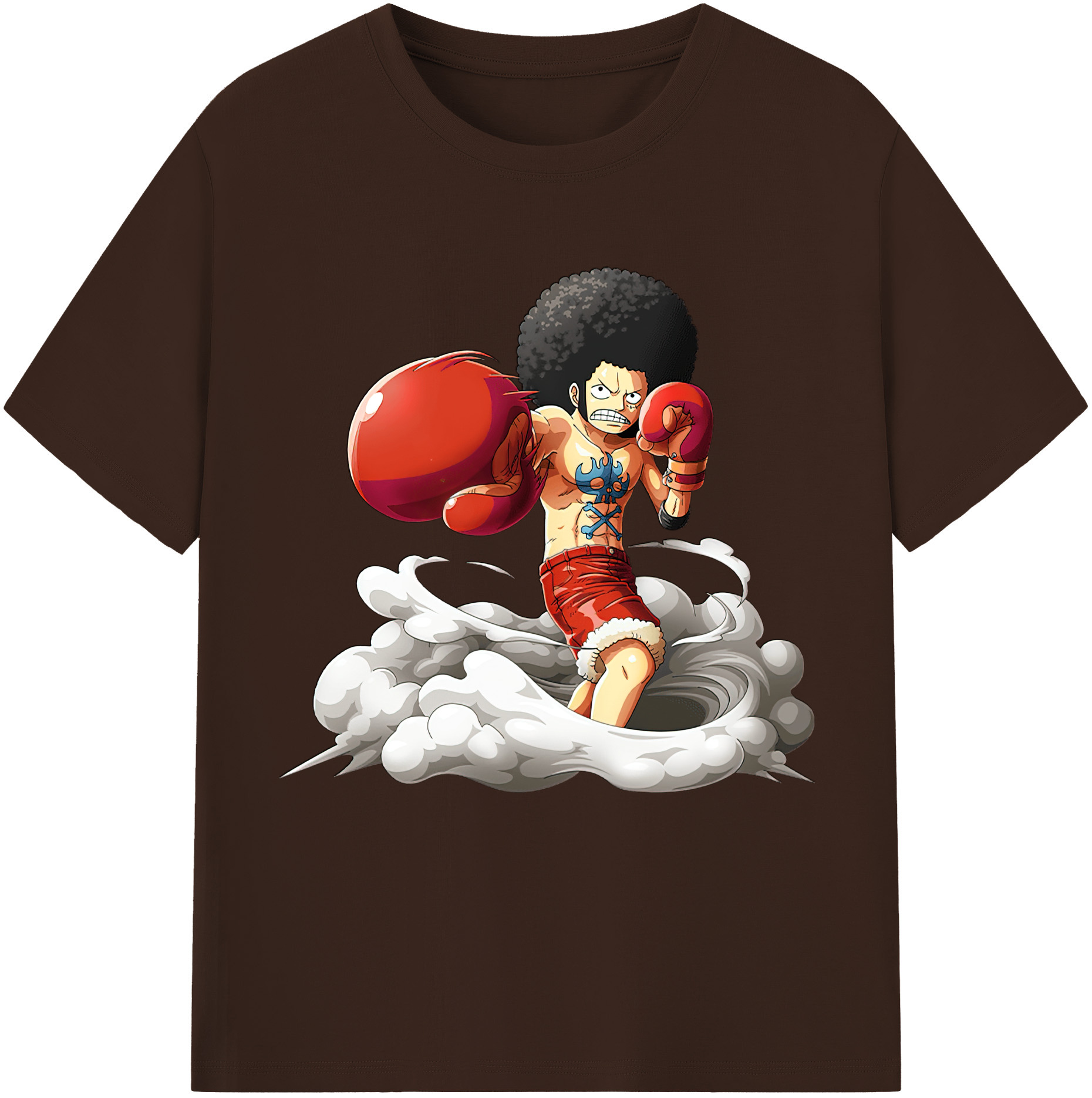 ワンピース モンキー・D・ルフィ ONE PIECE Monkey D. Luffy 綿100％半袖Tシャツ（フロントプリント）