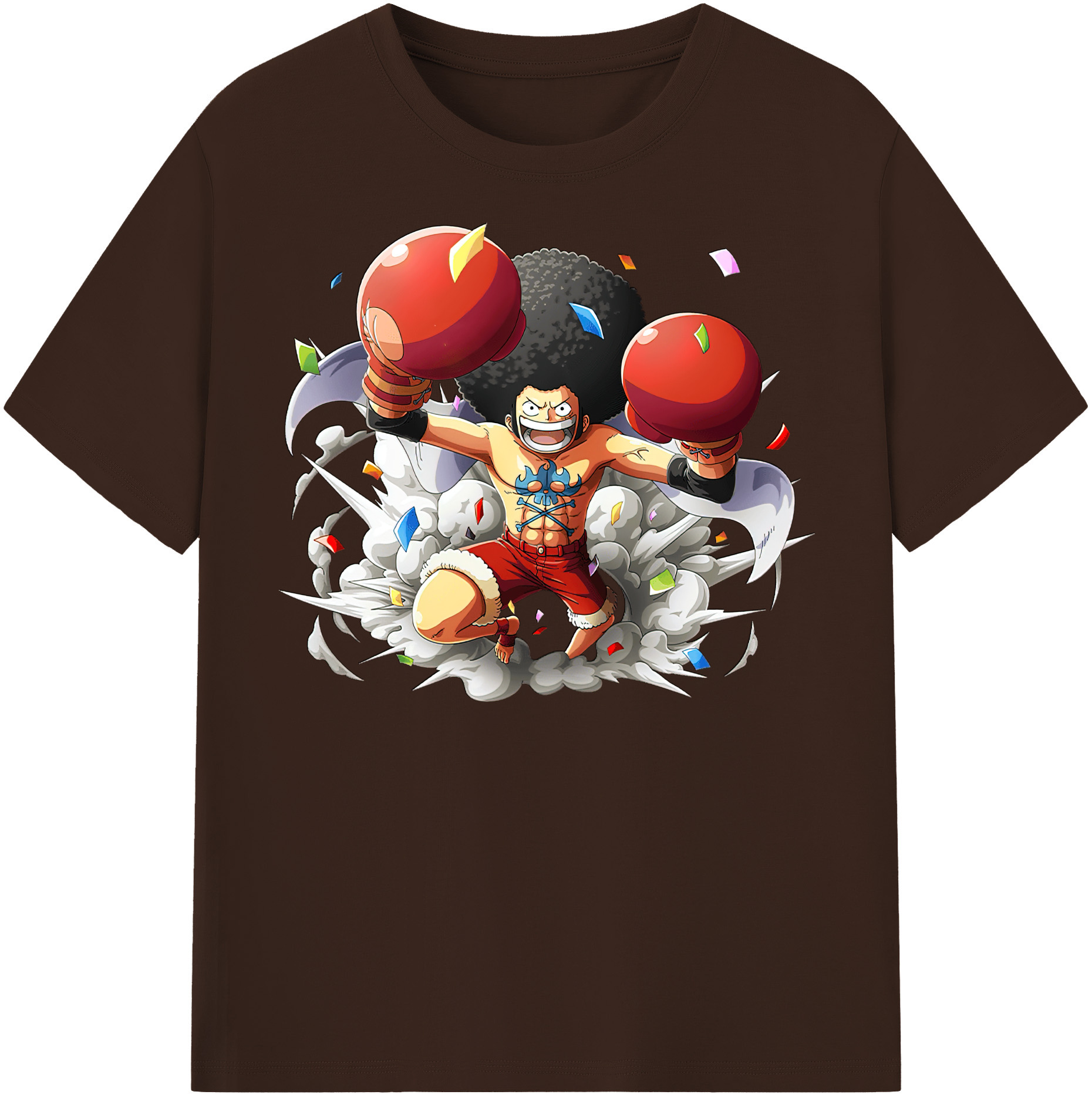 ワンピース モンキー・D・ルフィ ONE PIECE Monkey D. Luffy 綿100％半袖Tシャツ（フロントプリント）