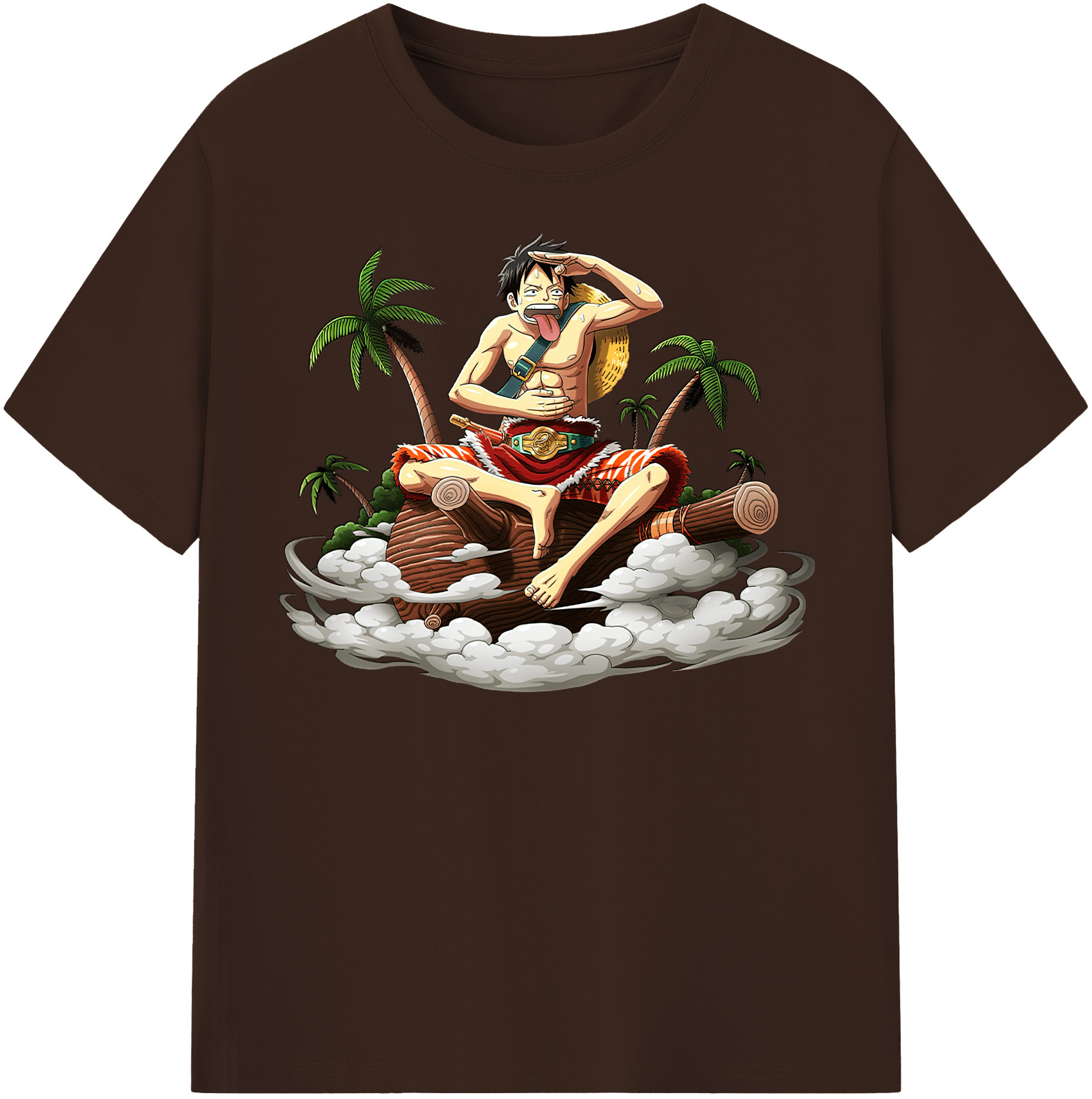 ワンピース モンキー・D・ルフィ ONE PIECE Monkey D. Luffy 綿100％半袖Tシャツ（フロントプリント）