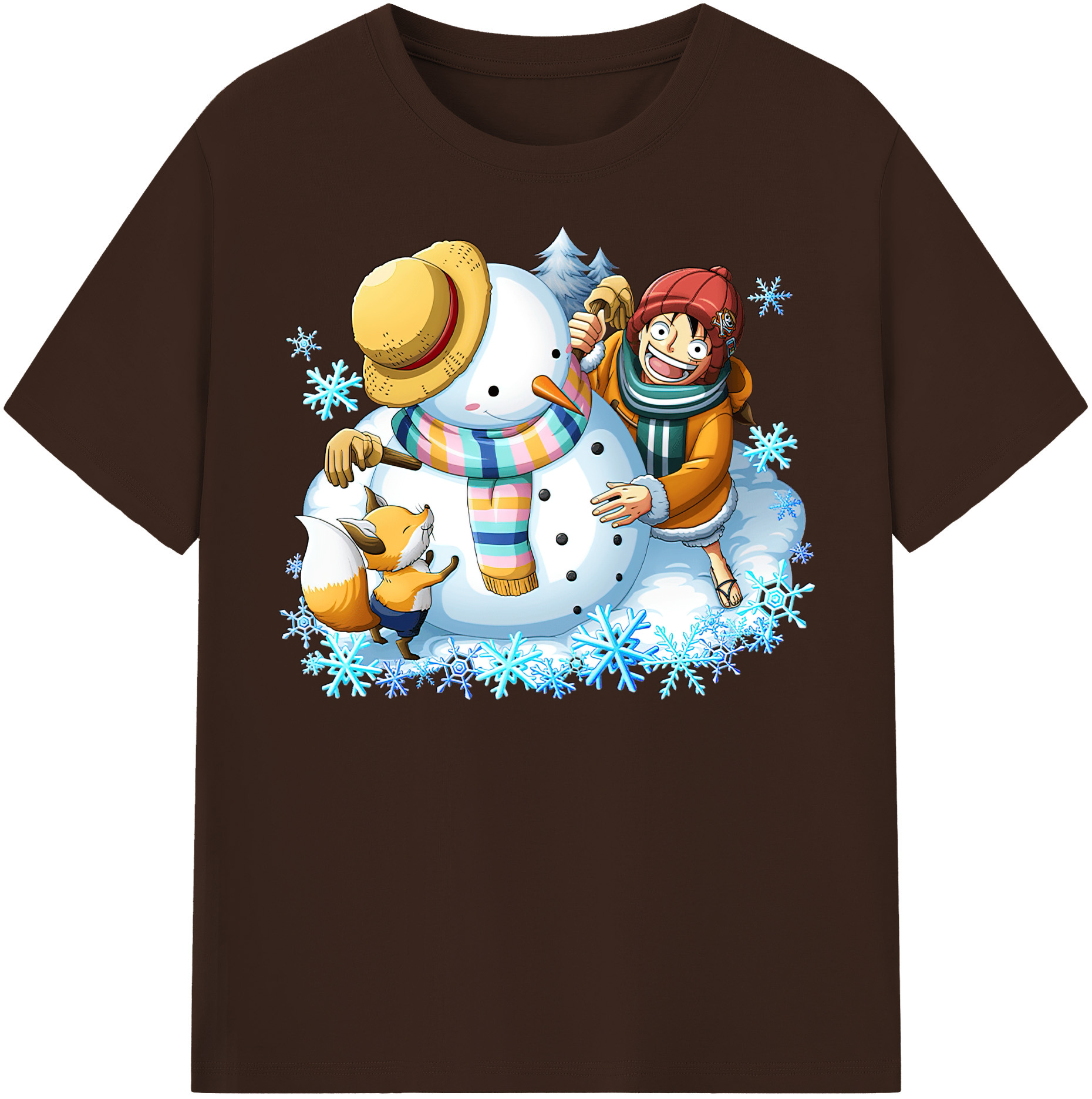ワンピース モンキー・D・ルフィ ONE PIECE Monkey D. Luffy 綿100％半袖Tシャツ（フロントプリント）