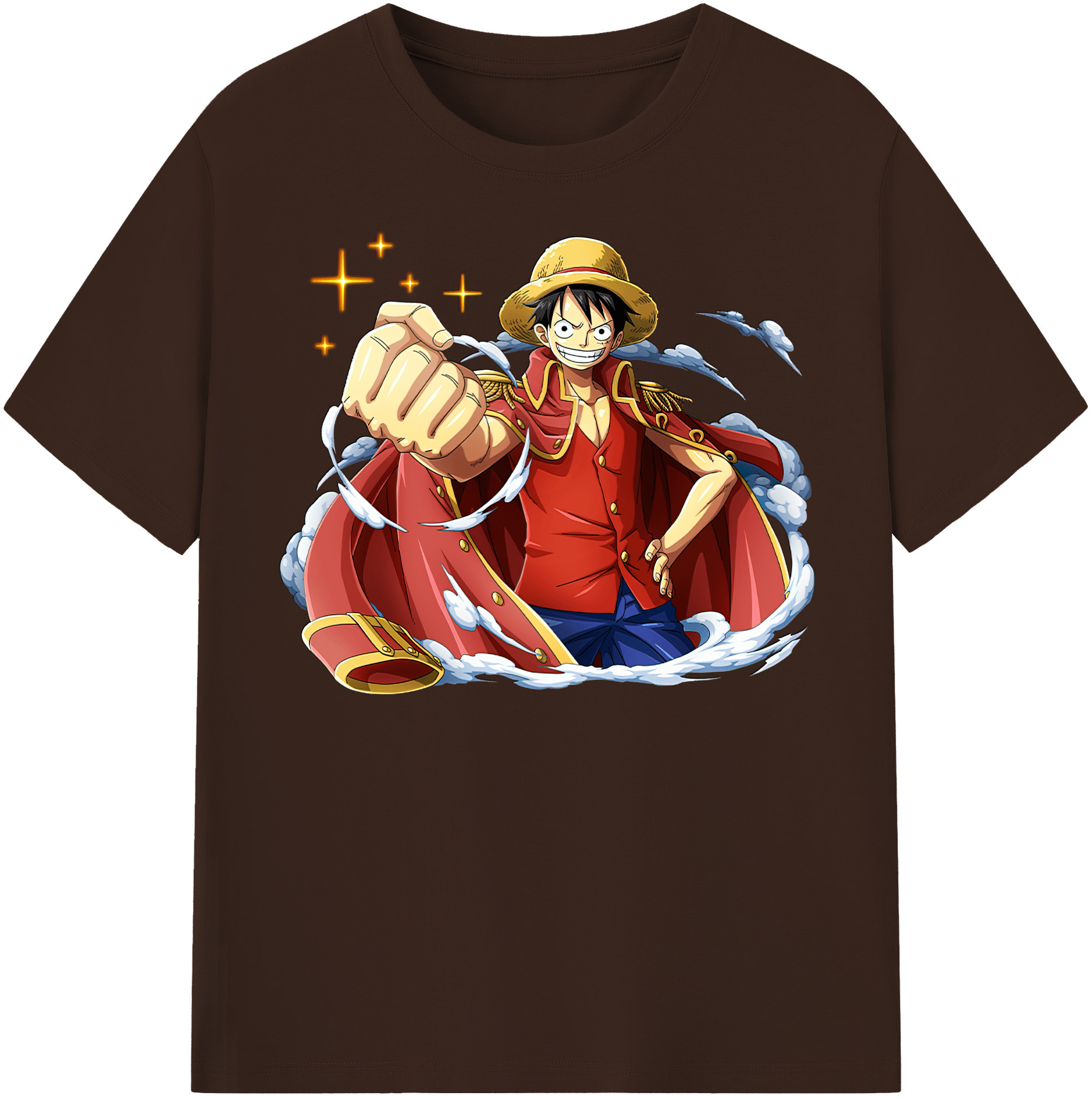 ワンピース モンキー・D・ルフィ ONE PIECE Monkey D. Luffy 綿100％半袖Tシャツ（フロントプリント）