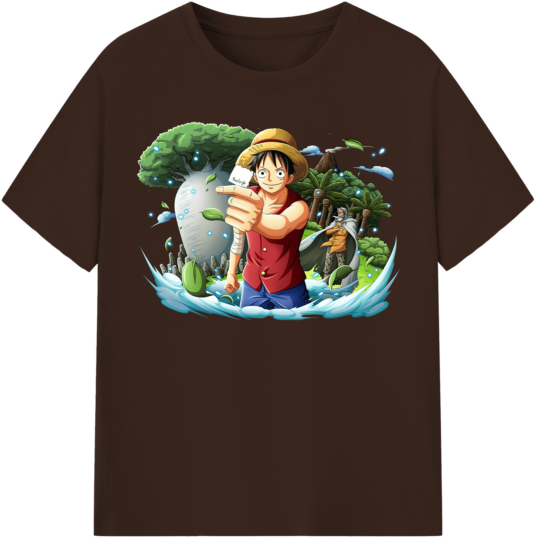ワンピース モンキー・D・ルフィ ONE PIECE Monkey D. Luffy 綿100％半袖Tシャツ（フロントプリント）
