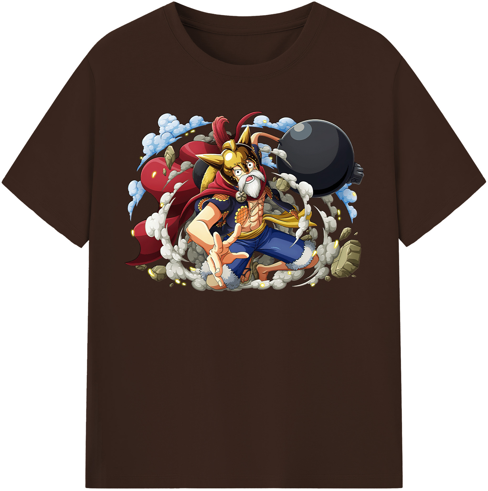 ワンピース モンキー・D・ルフィ ONE PIECE Monkey D. Luffy 綿100％半袖Tシャツ（フロントプリント）