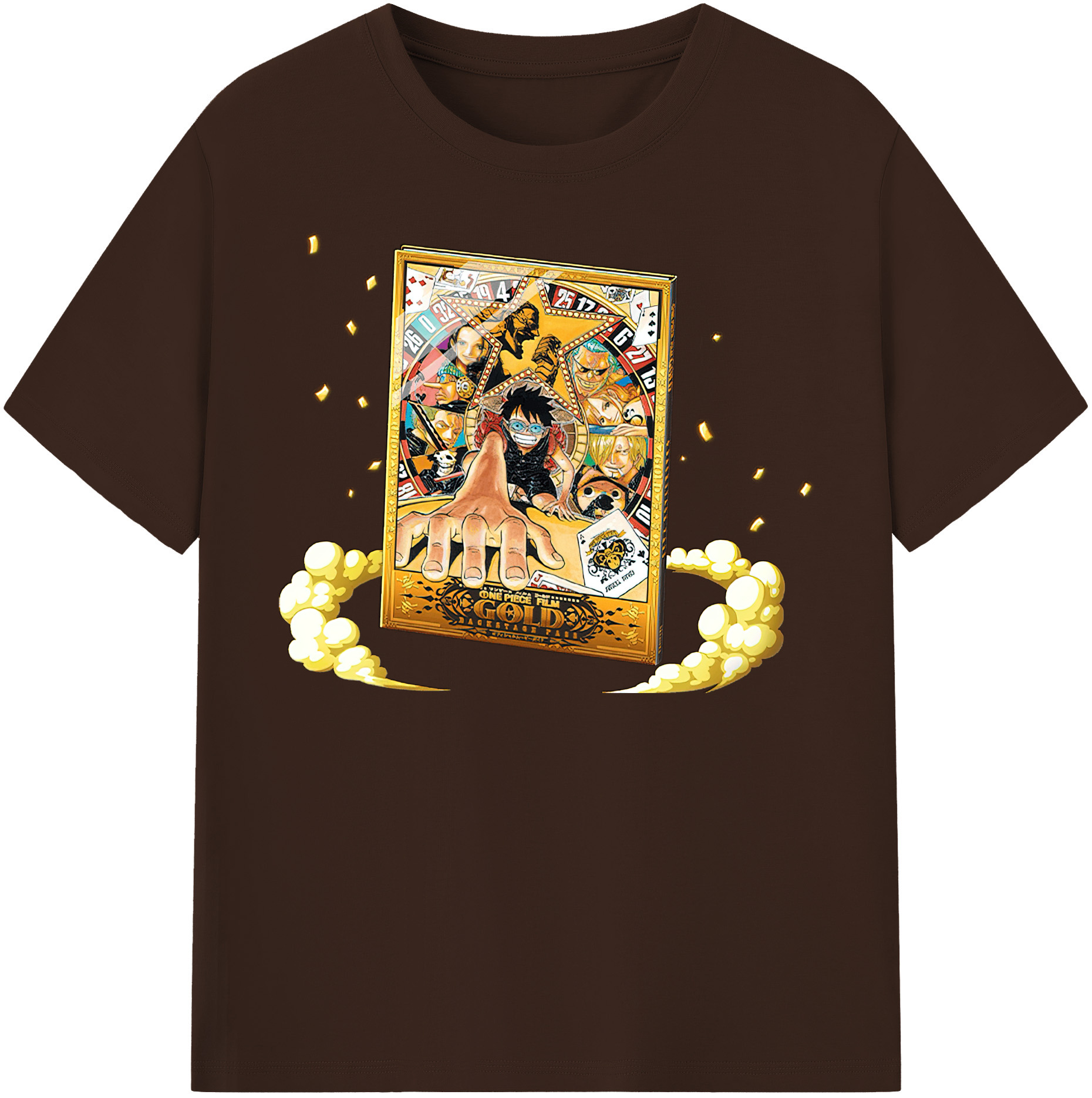 ワンピース モンキー・D・ルフィ ONE PIECE Monkey D. Luffy 綿100％半袖Tシャツ（フロントプリント）
