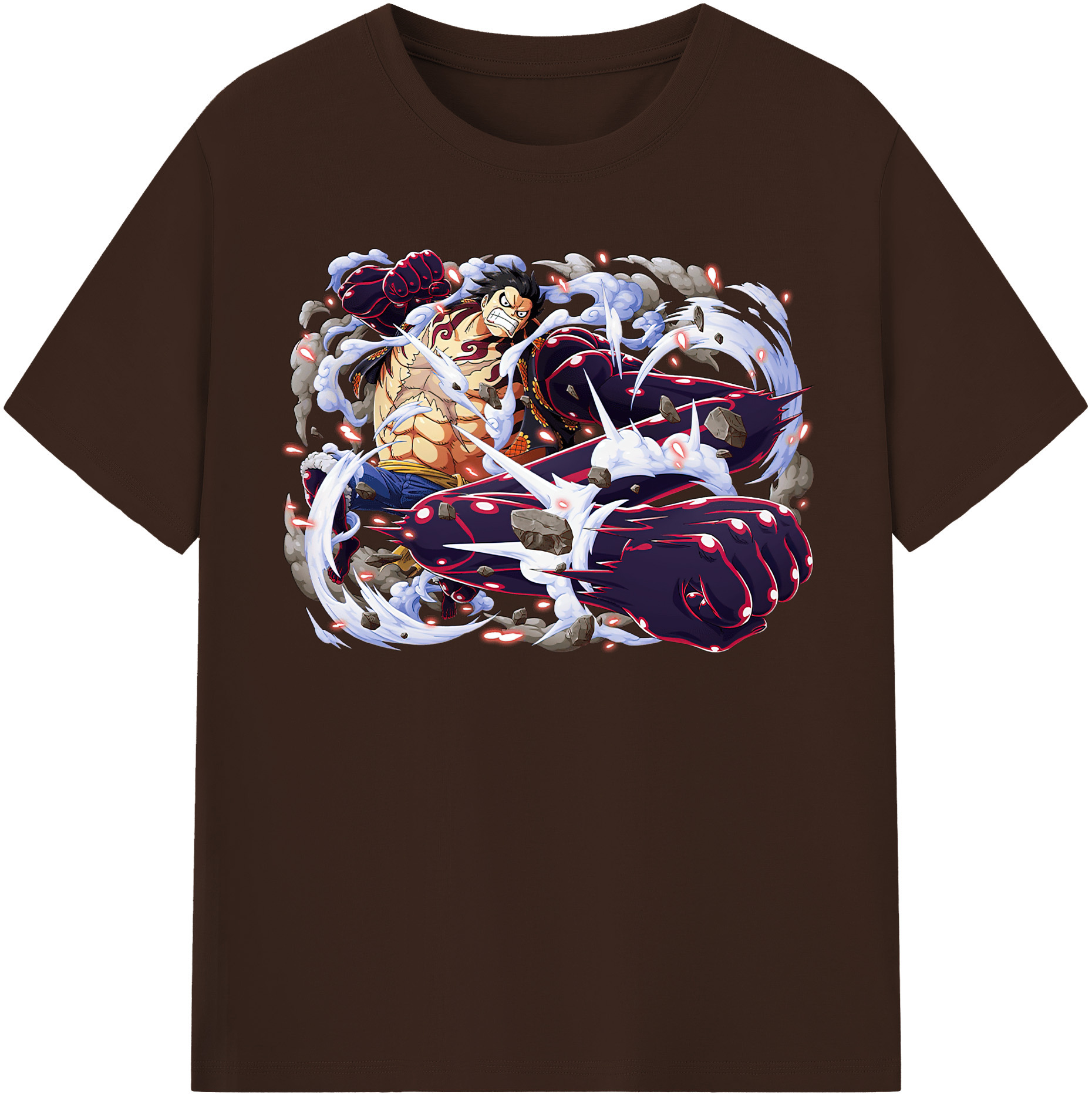 ワンピース モンキー・D・ルフィ ONE PIECE Monkey D. Luffy 綿100％半袖Tシャツ（フロントプリント）