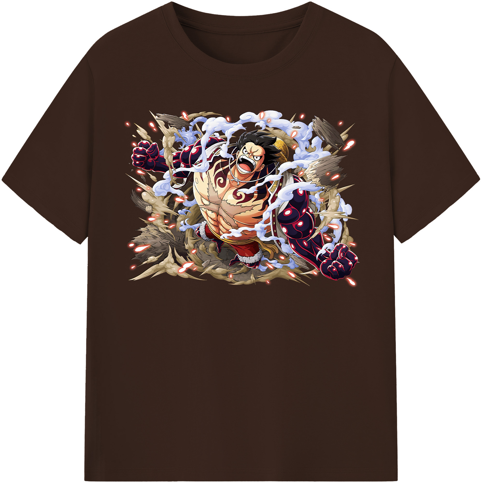 ワンピース モンキー・D・ルフィ ONE PIECE Monkey D. Luffy 綿100％半袖Tシャツ（フロントプリント）