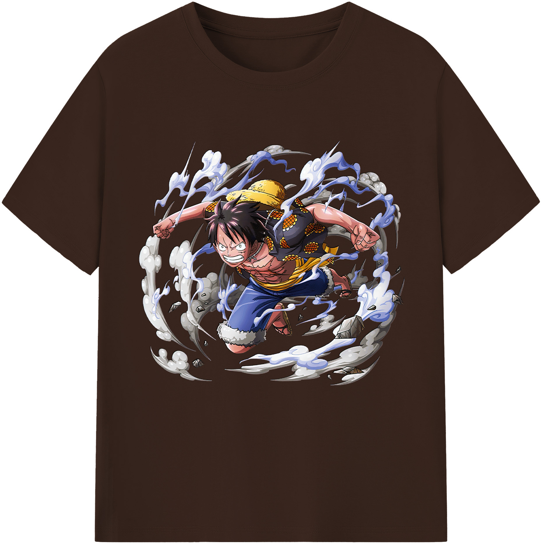 ワンピース モンキー・D・ルフィ ONE PIECE Monkey D. Luffy 綿100％半袖Tシャツ（フロントプリント）