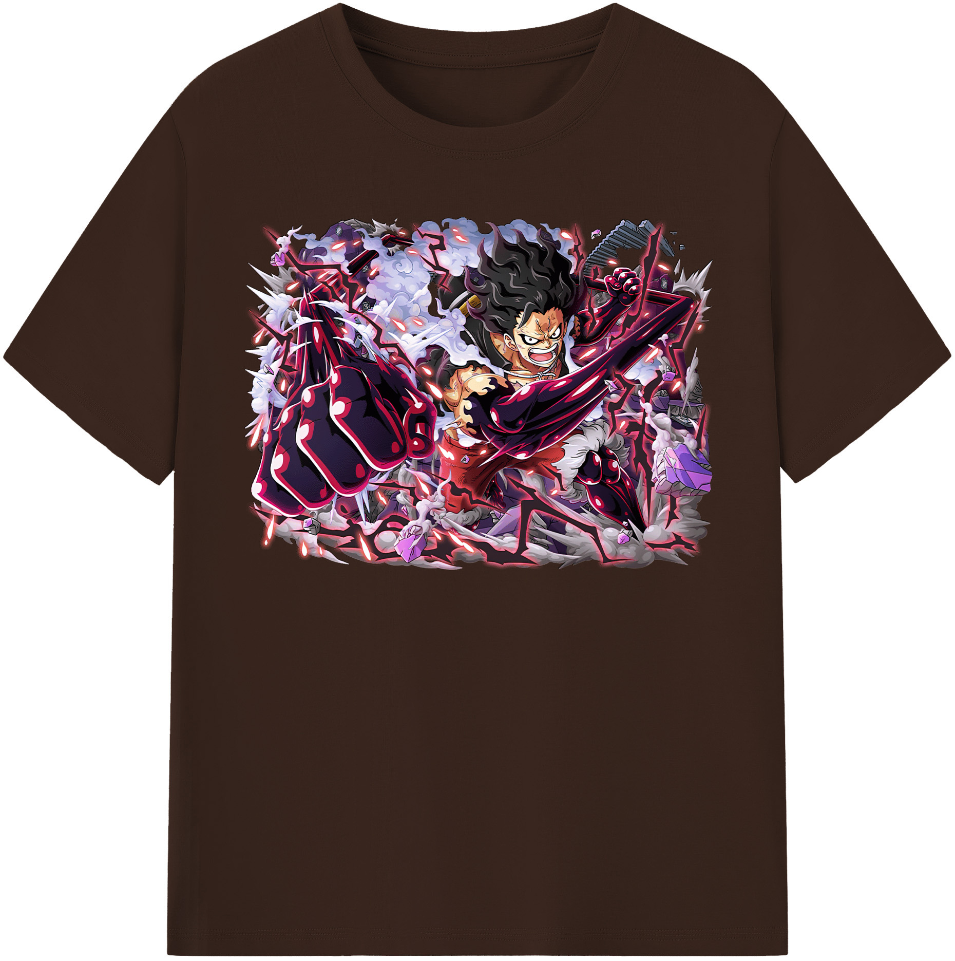 ワンピース モンキー・D・ルフィ ONE PIECE Monkey D. Luffy 綿100％半袖Tシャツ（フロントプリント）