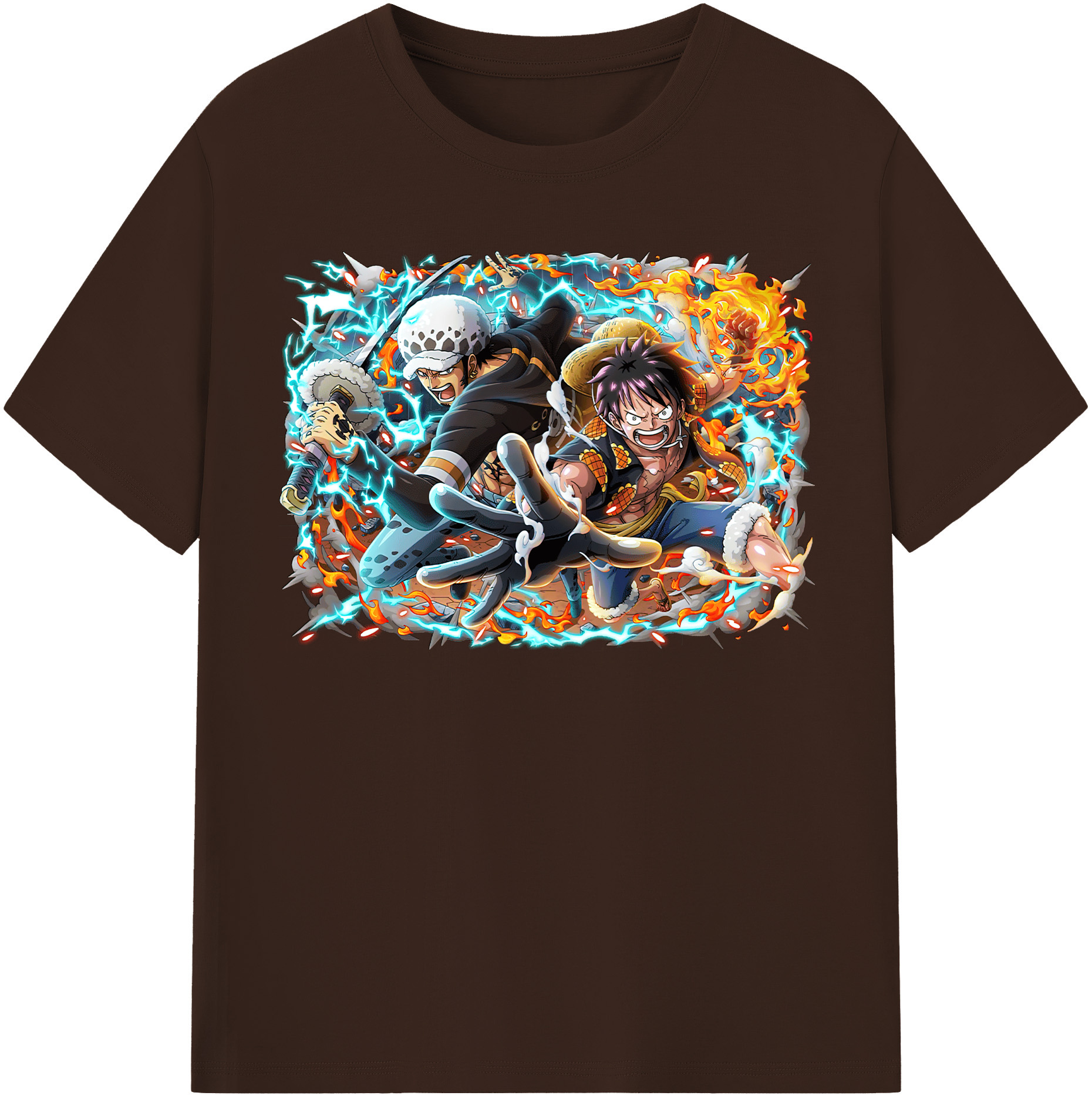 ワンピース モンキー・D・ルフィ ONE PIECE Monkey D. Luffy 綿100％半袖Tシャツ（フロントプリント）