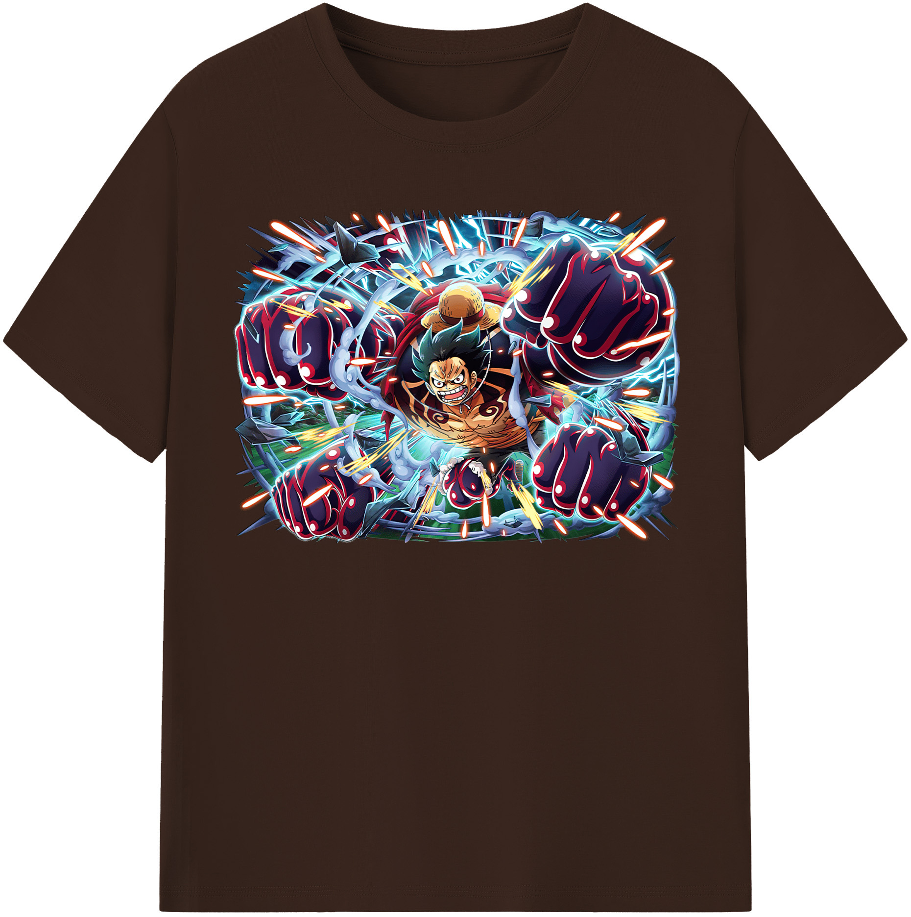 ワンピース モンキー・D・ルフィ ONE PIECE Monkey D. Luffy 綿100％半袖Tシャツ（フロントプリント）