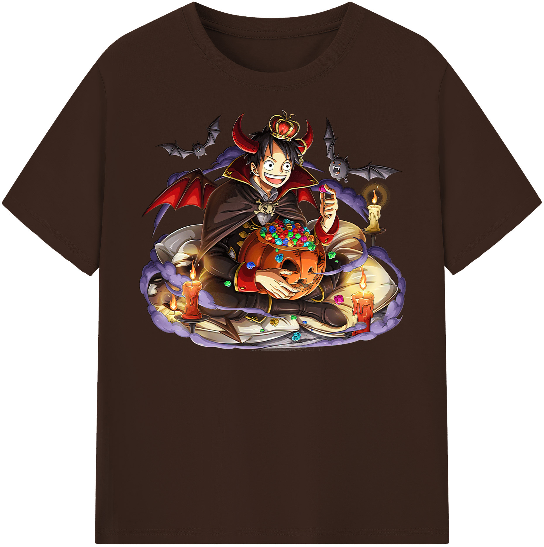 ワンピース モンキー・D・ルフィ ONE PIECE Monkey D. Luffy 綿100％半袖Tシャツ（フロントプリント）