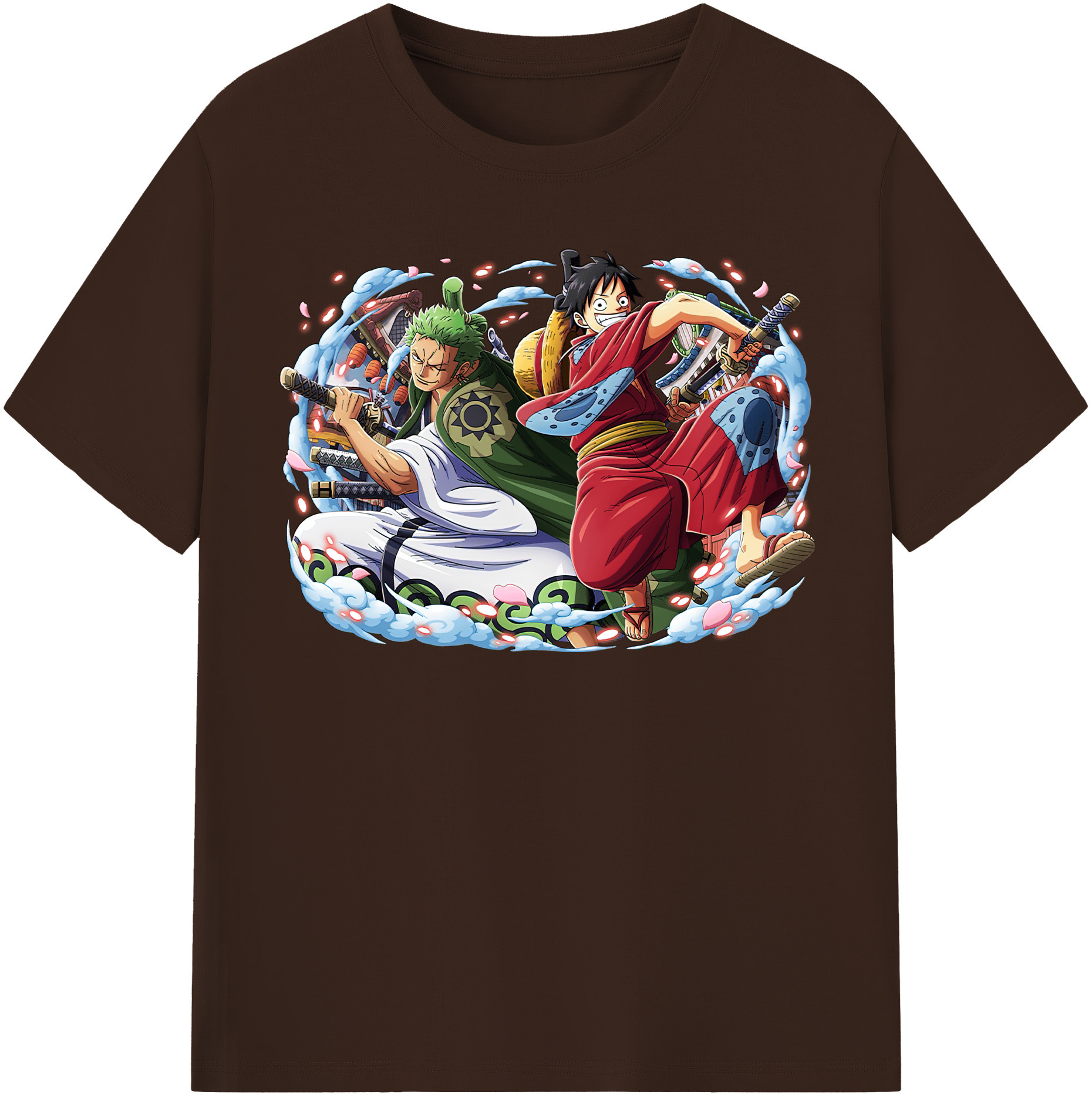 ワンピース モンキー・D・ルフィ ONE PIECE Monkey D. Luffy 綿100％半袖Tシャツ（フロントプリント）