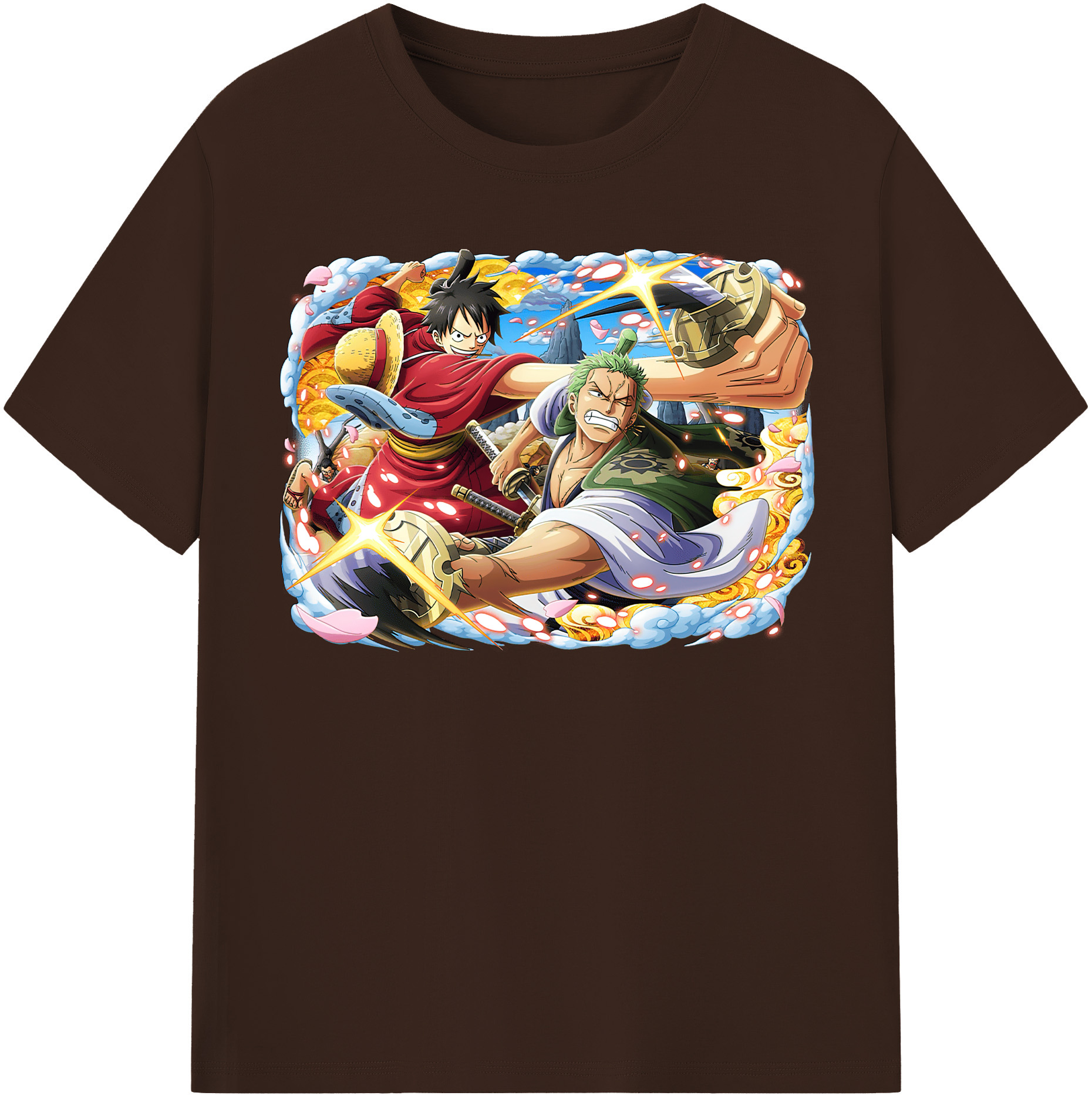 ワンピース モンキー・D・ルフィ ONE PIECE Monkey D. Luffy 綿100％半袖Tシャツ（フロントプリント）