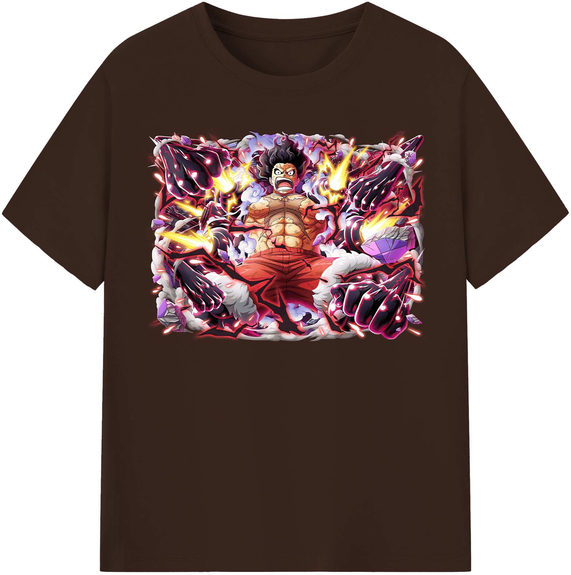 ワンピース モンキー・D・ルフィ ONE PIECE Monkey D. Luffy 綿100％半袖Tシャツ（フロントプリント）